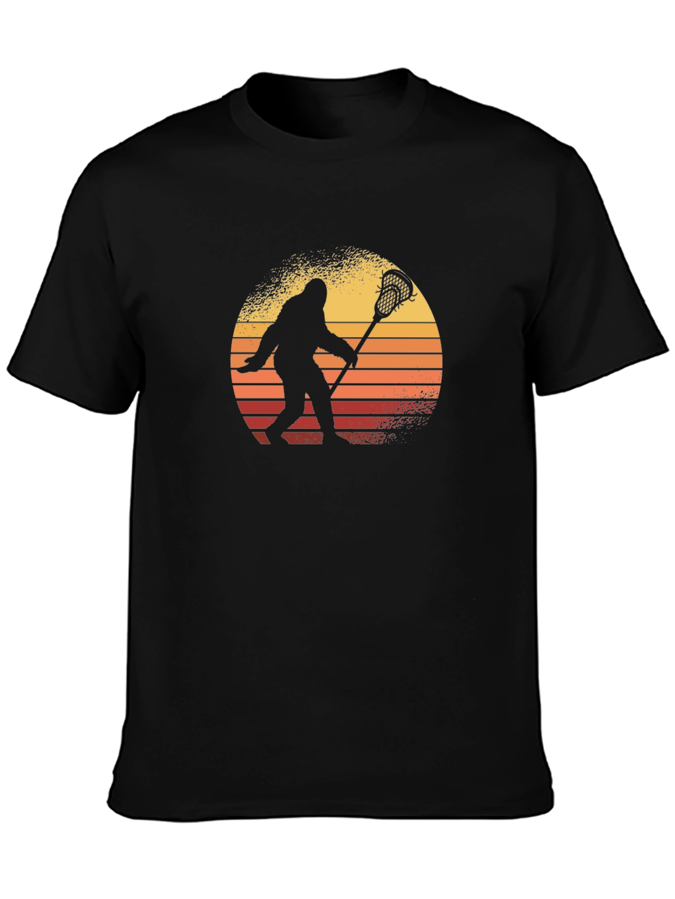 Bigfoot Lacrosse Sunset Graphic T-Shirt