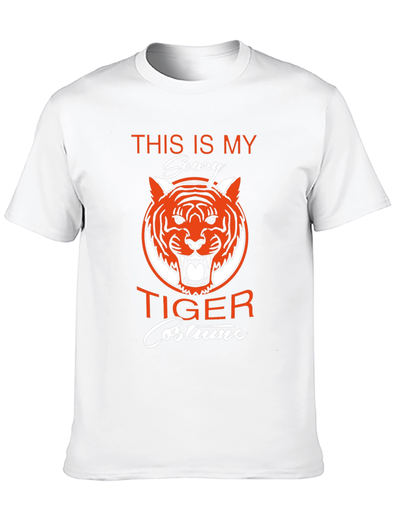 Scary Tiger Costume Graphic T-Shirt