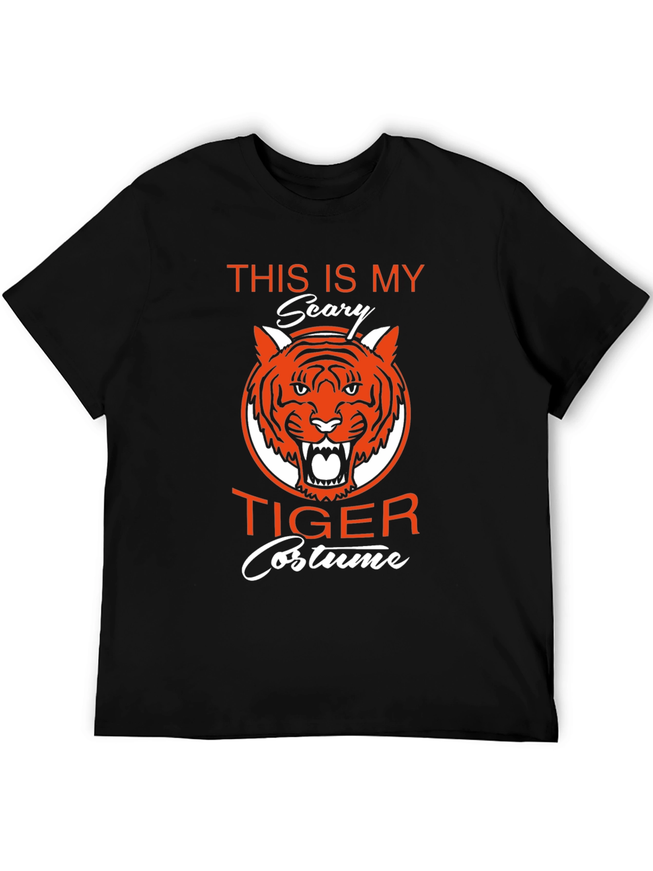 Scary Tiger Costume Graphic T-Shirt