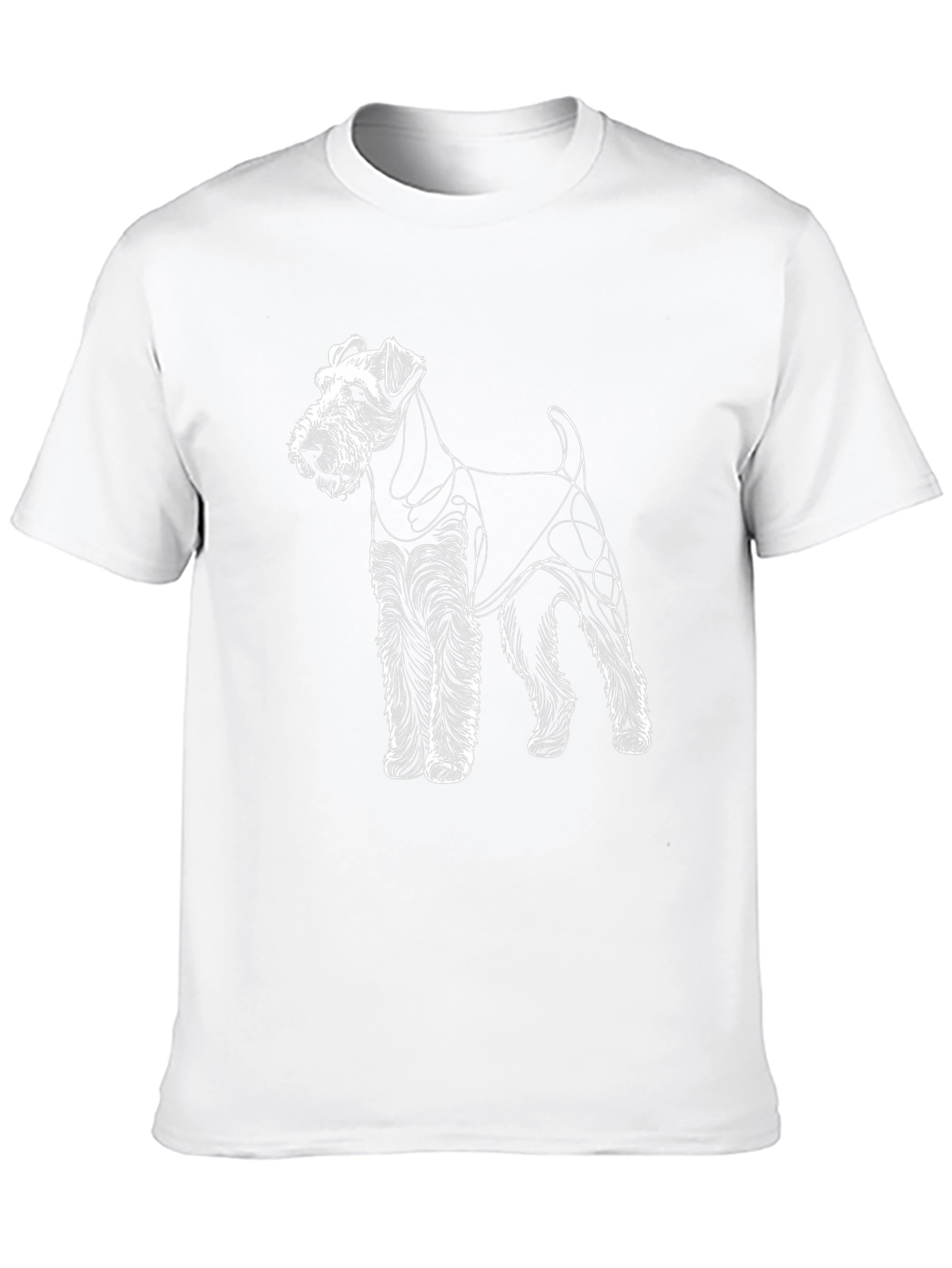 Wire Fox Terrier Outline Black T-Shirt