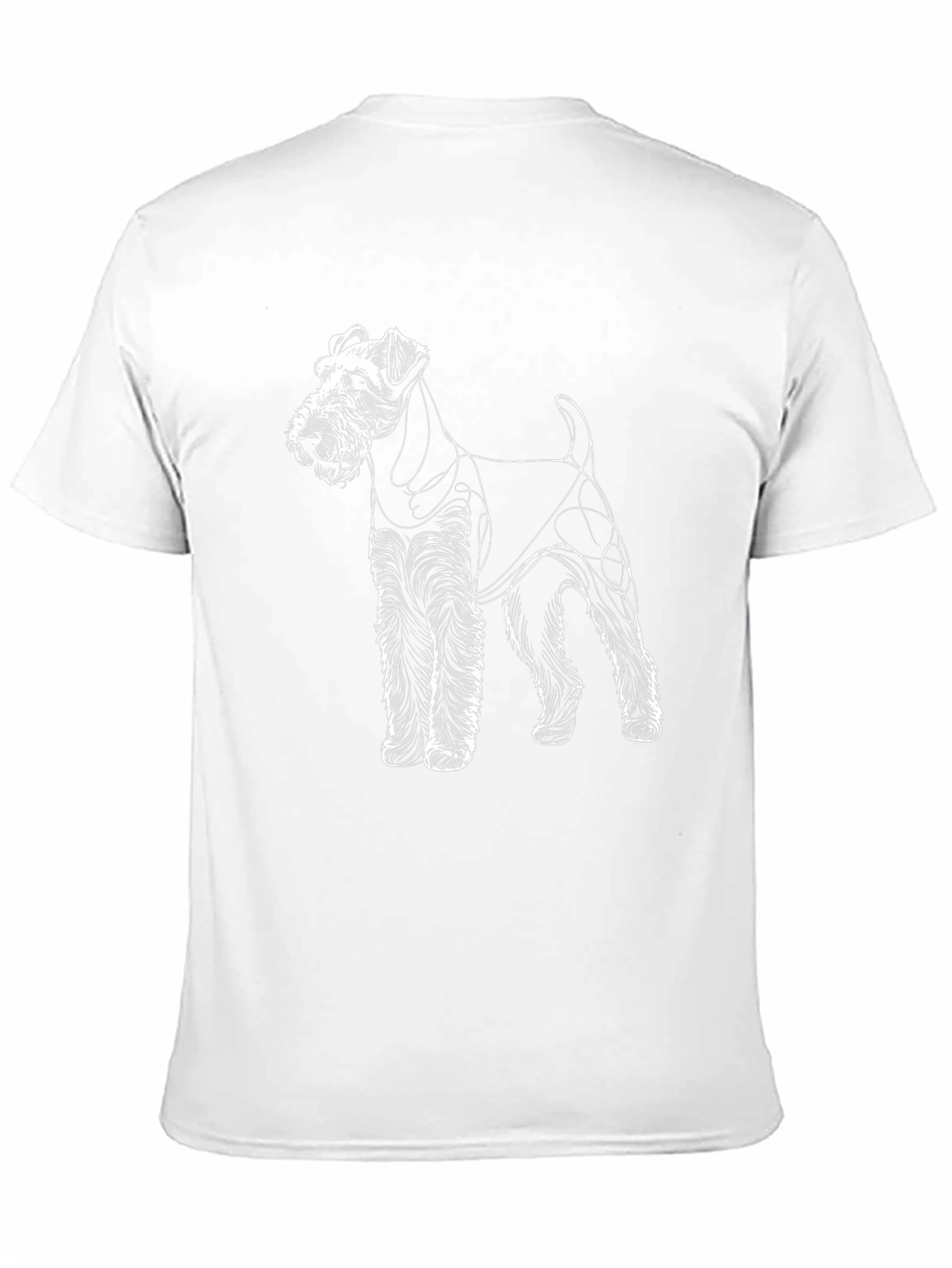 Wire Fox Terrier Outline Black T-Shirt