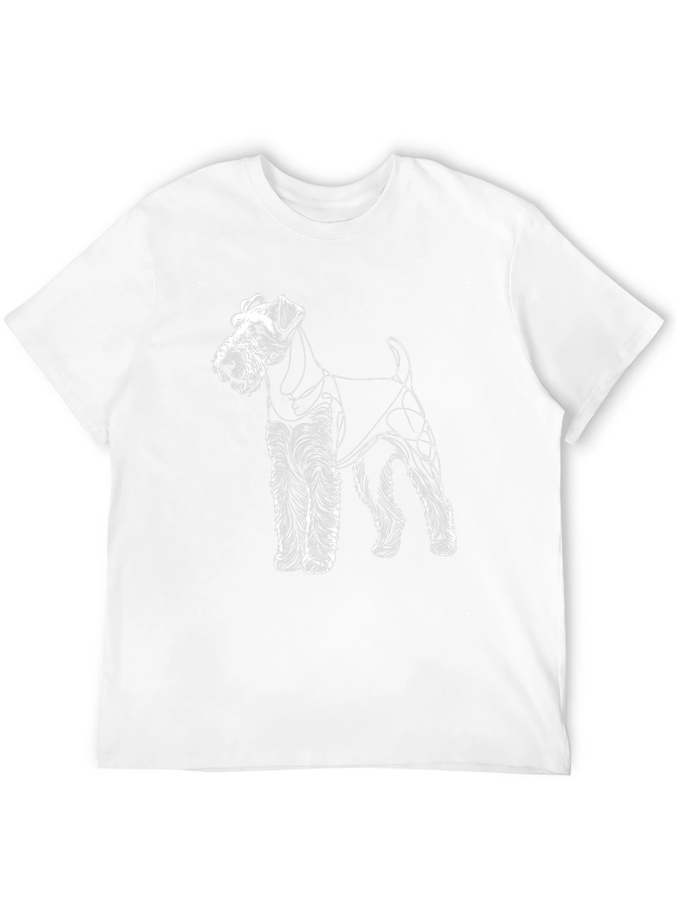 Wire Fox Terrier Outline Black T-Shirt