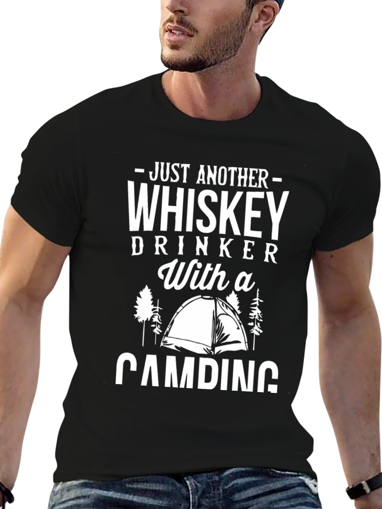 Whiskey Drinker Camping T-Shirt