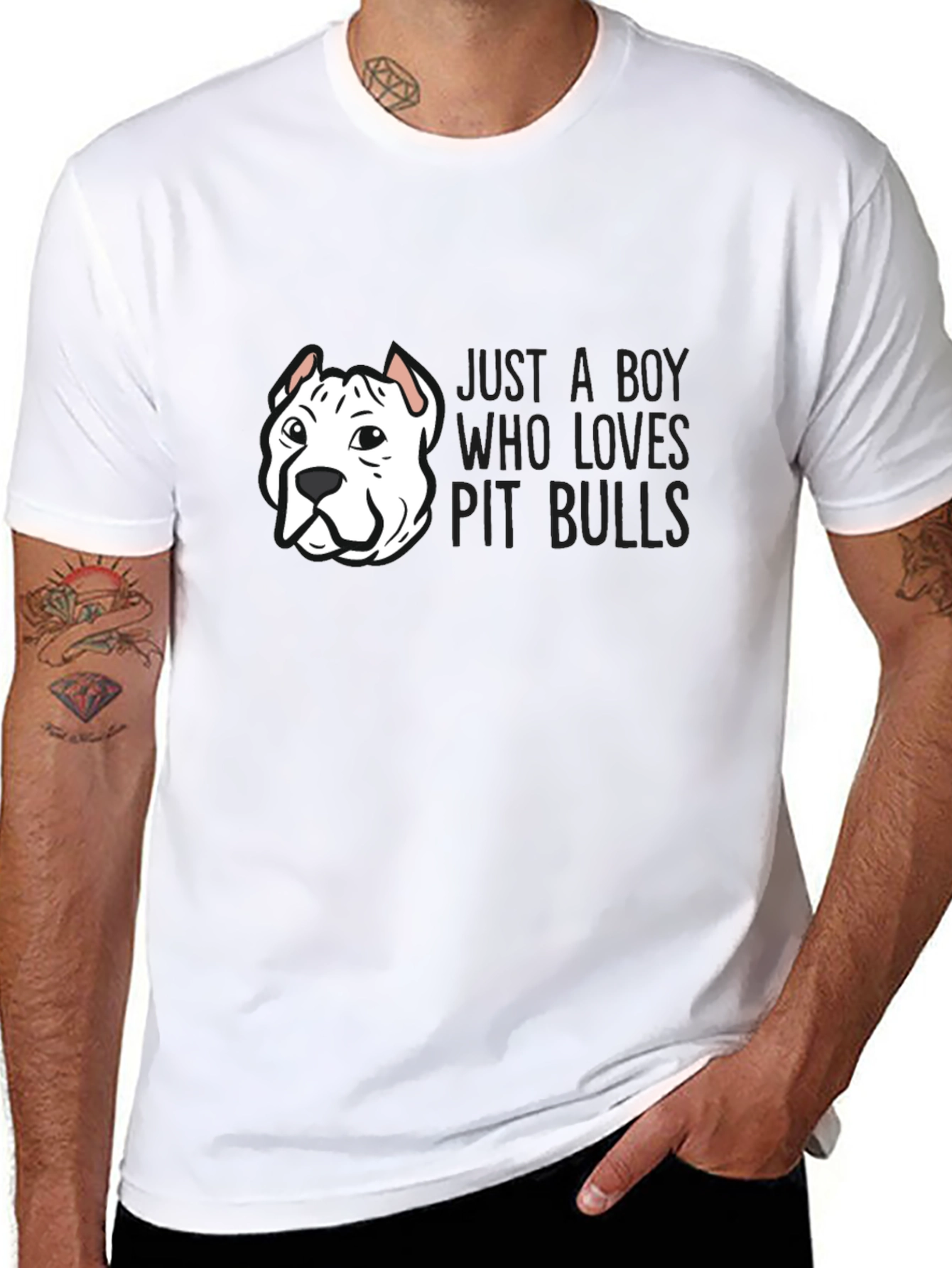 Just a Boy Who Loves Pit Bulls T-Shirt