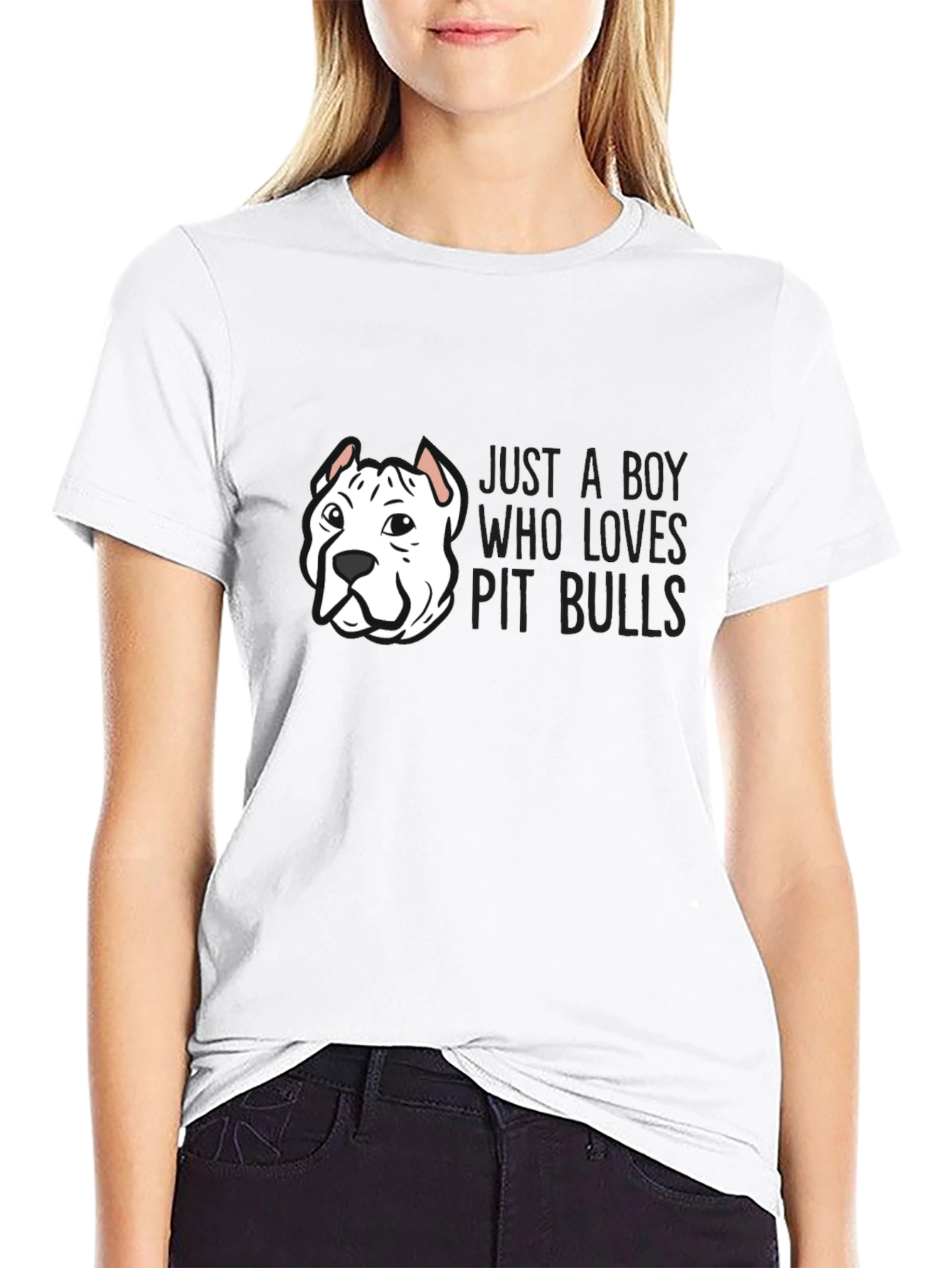 Just a Boy Who Loves Pit Bulls T-Shirt