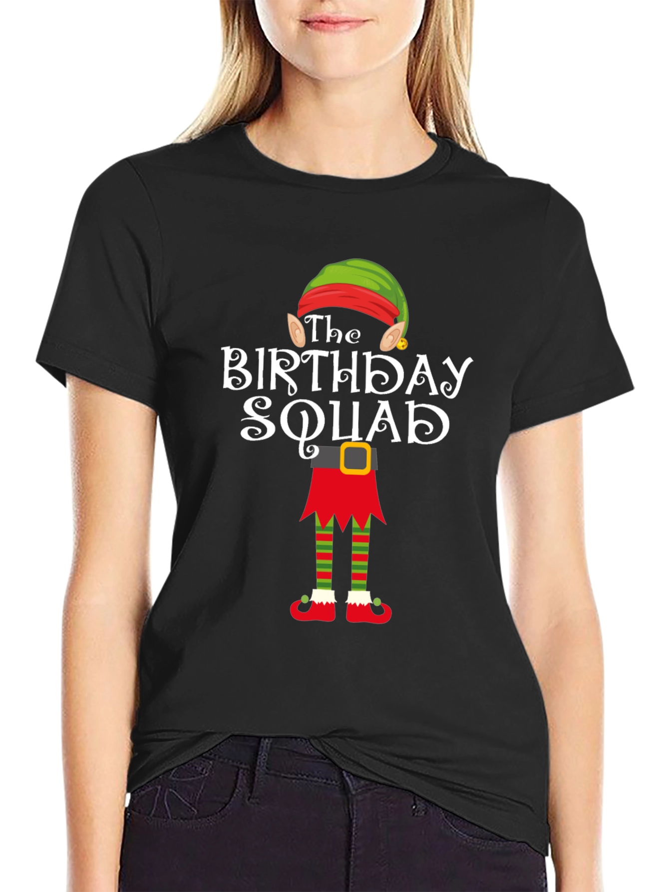 Birthday Squad Elf T-Shirt - Holiday Party Tee