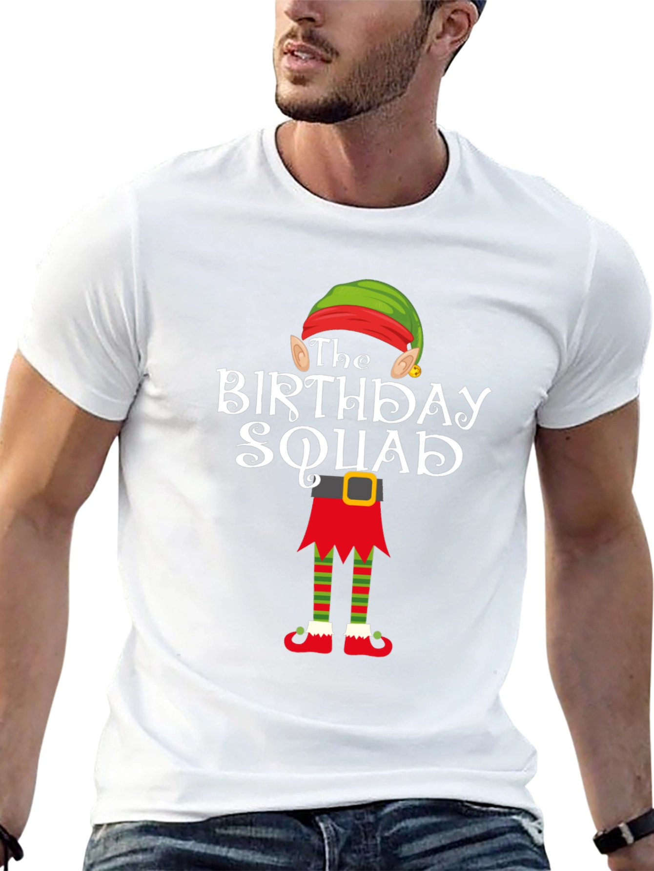 Birthday Squad Elf T-Shirt - Holiday Party Tee