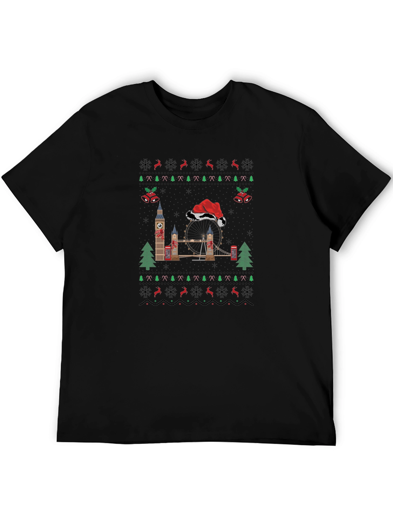 London Christmas Sweater T-Shirt