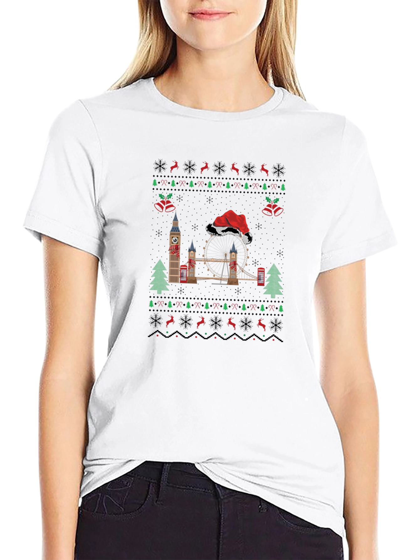 London Christmas Sweater T-Shirt