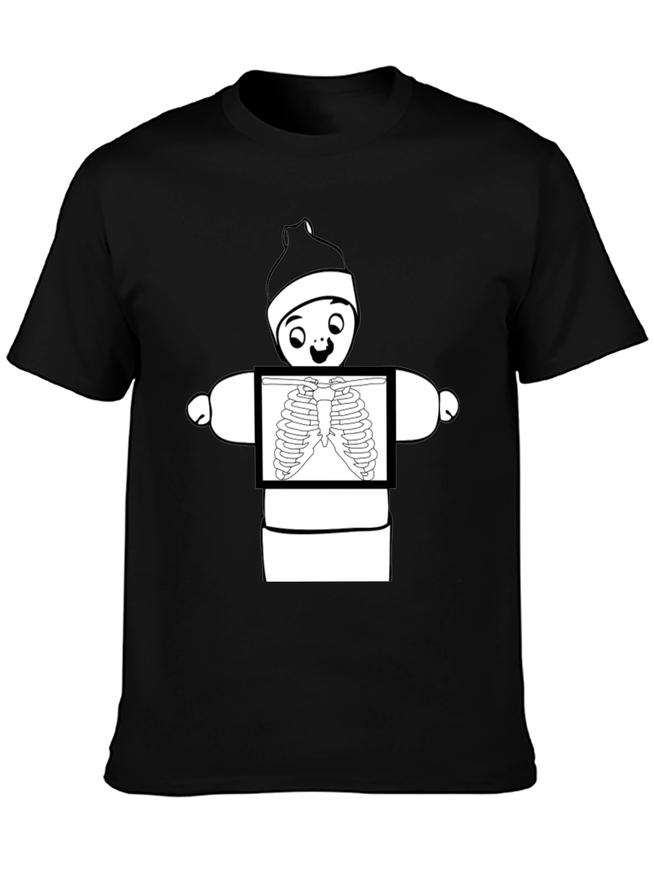 Funny X-Ray Stick Figure Graphic Tee