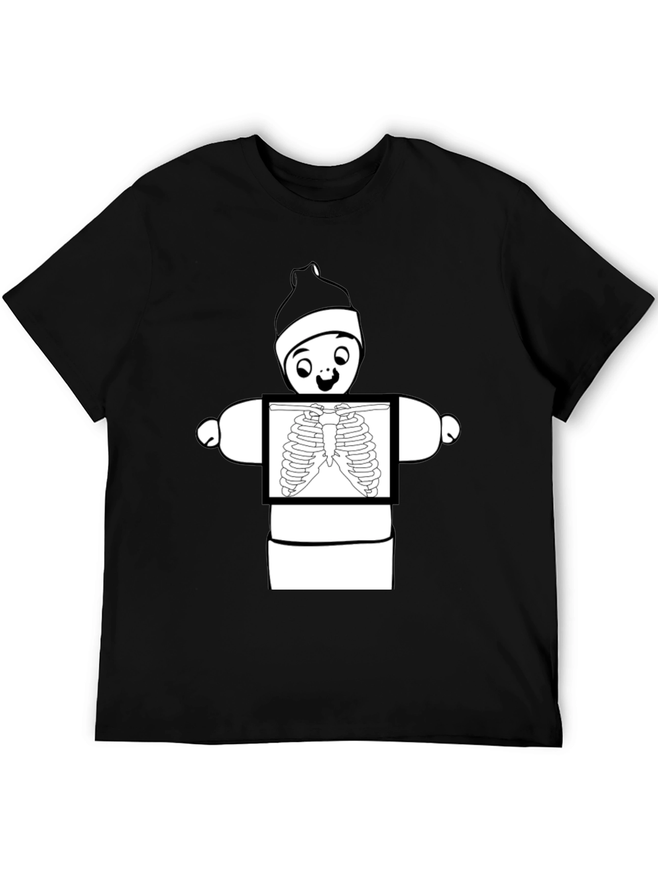 Funny X-Ray Stick Figure Graphic Tee