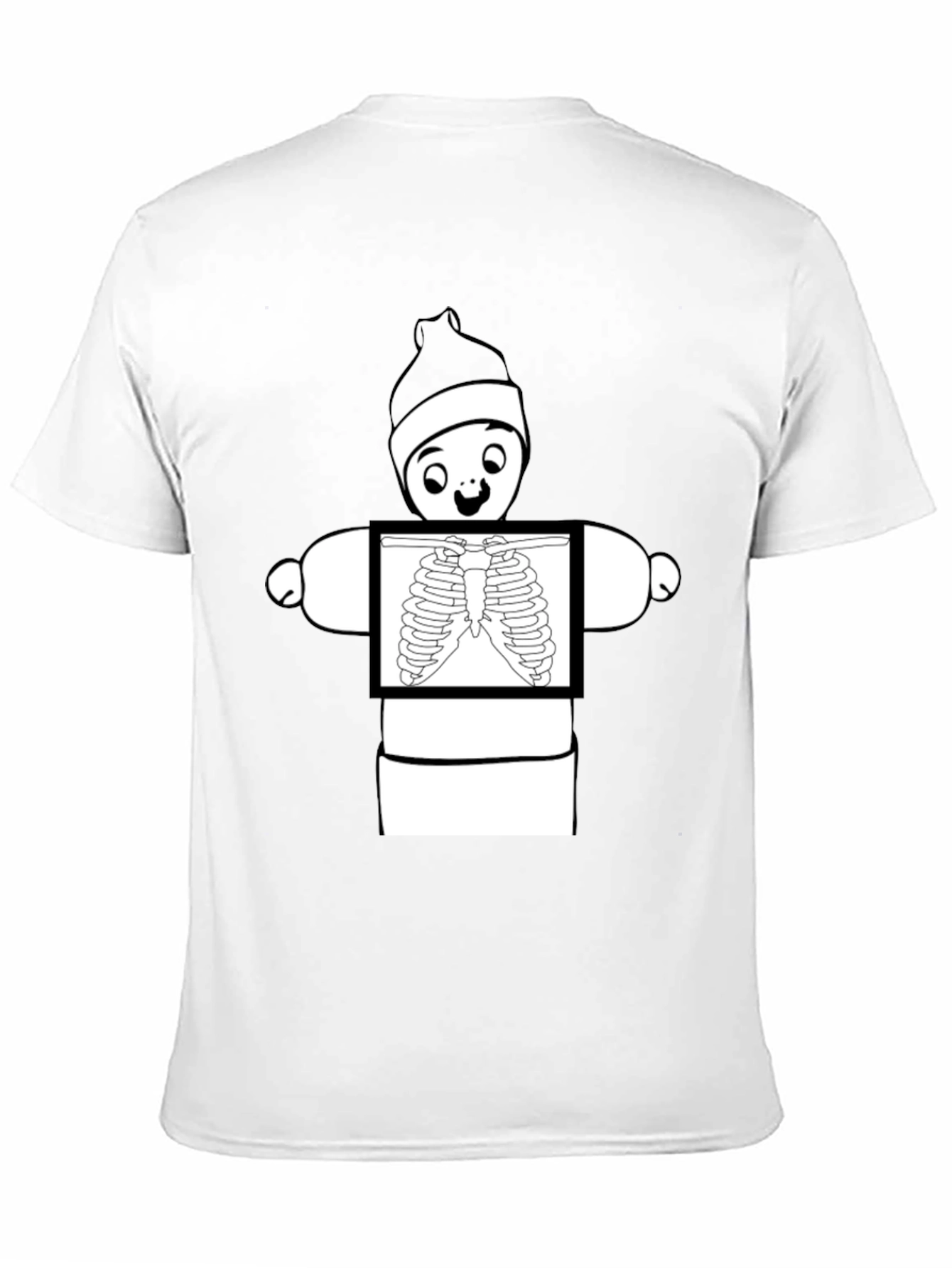 Funny X-Ray Stick Figure Graphic Tee