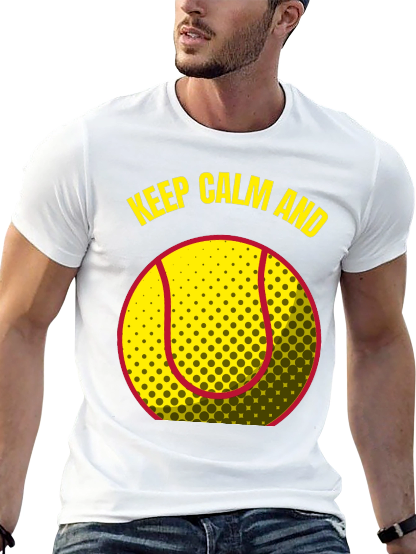Keep Calm and Tennis T-Shirt - Black