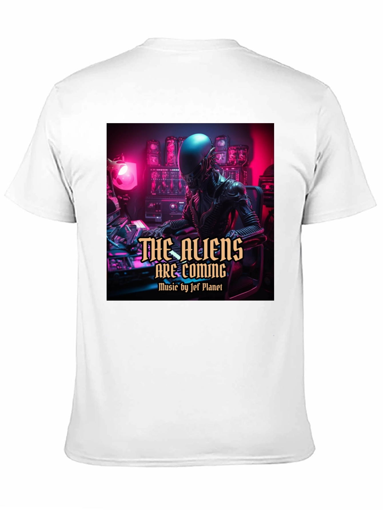 The Aliens Are Coming Black T-Shirt