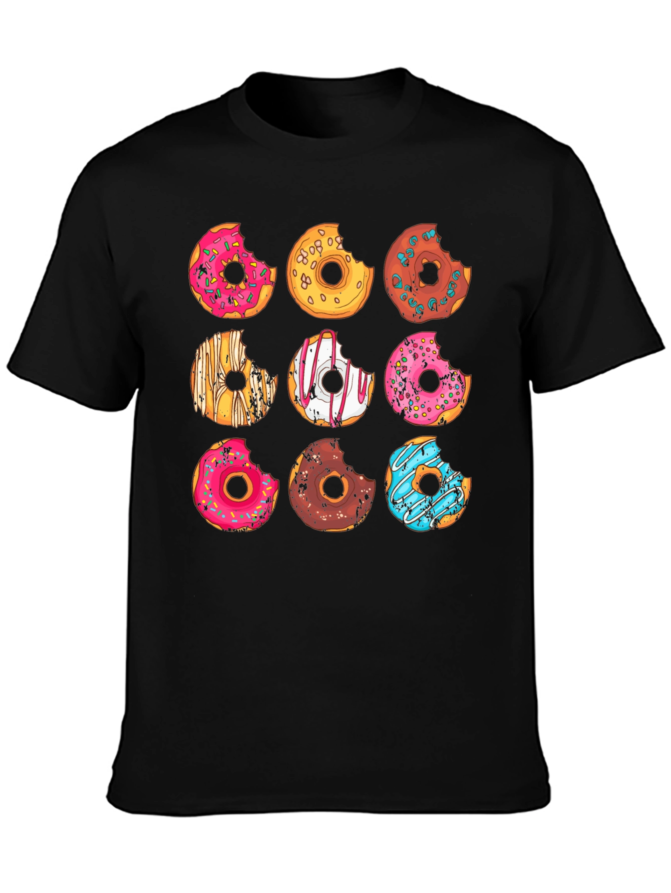 Donut Graphic T-Shirt - Unisex Casual Tee