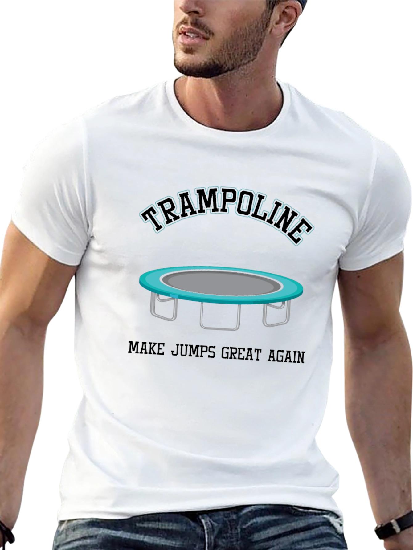 Trampoline Make Jumps Great Again Black T-Shirt