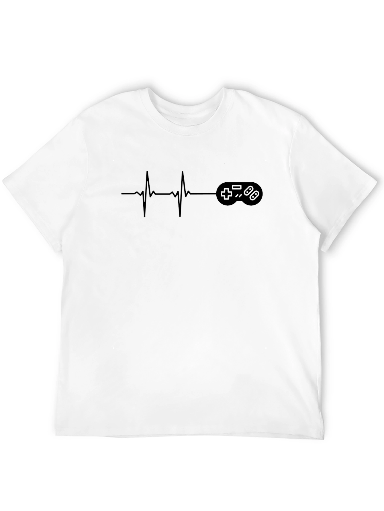 Gamer Heartbeat T-Shirt - Black Graphic Tee