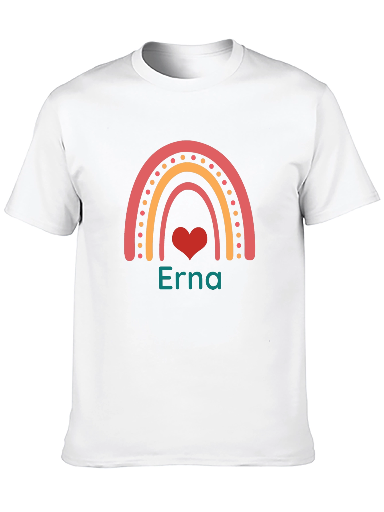 Erna Rainbow Heart Personalized T-Shirt