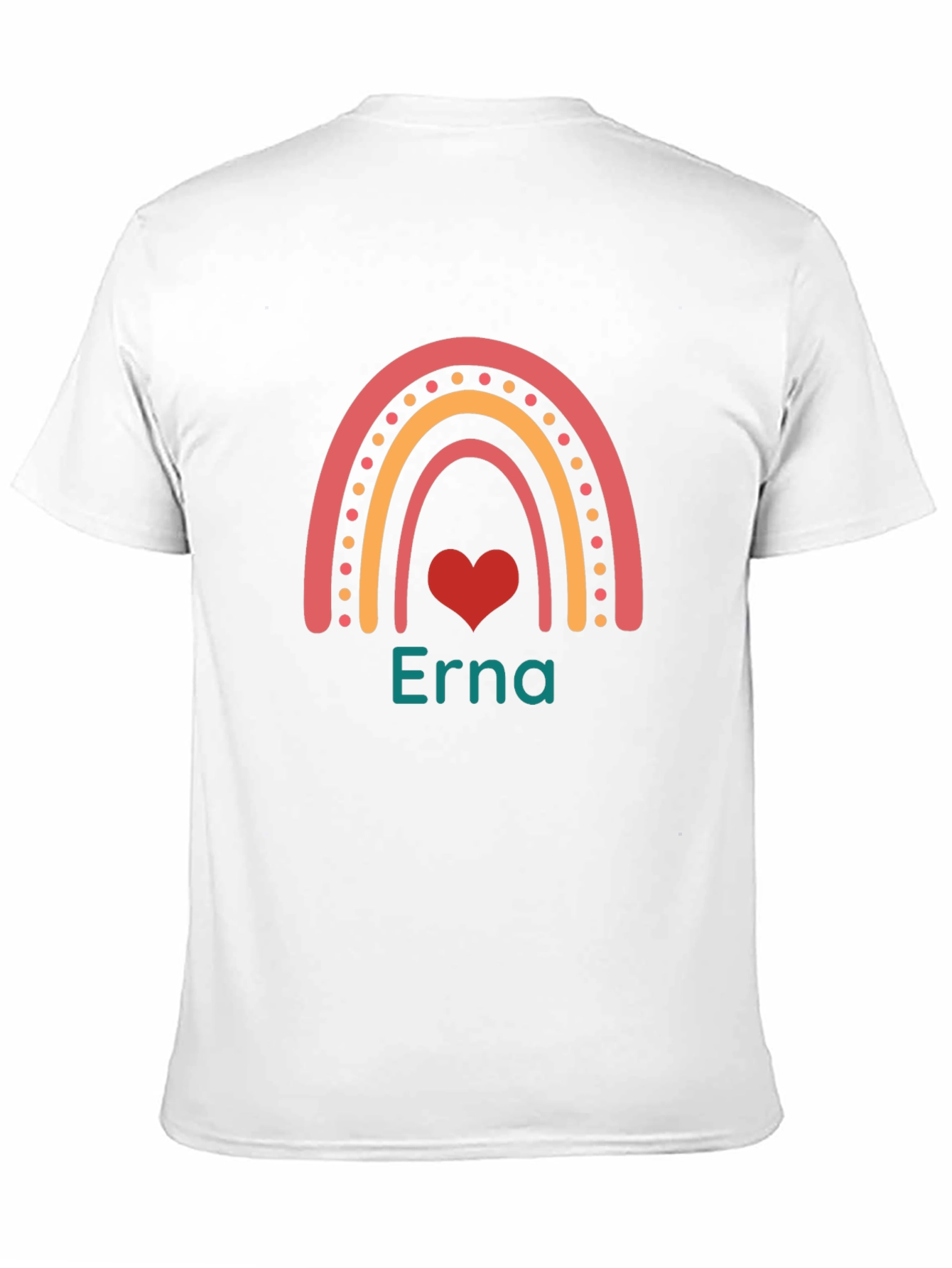 Erna Rainbow Heart Personalized T-Shirt