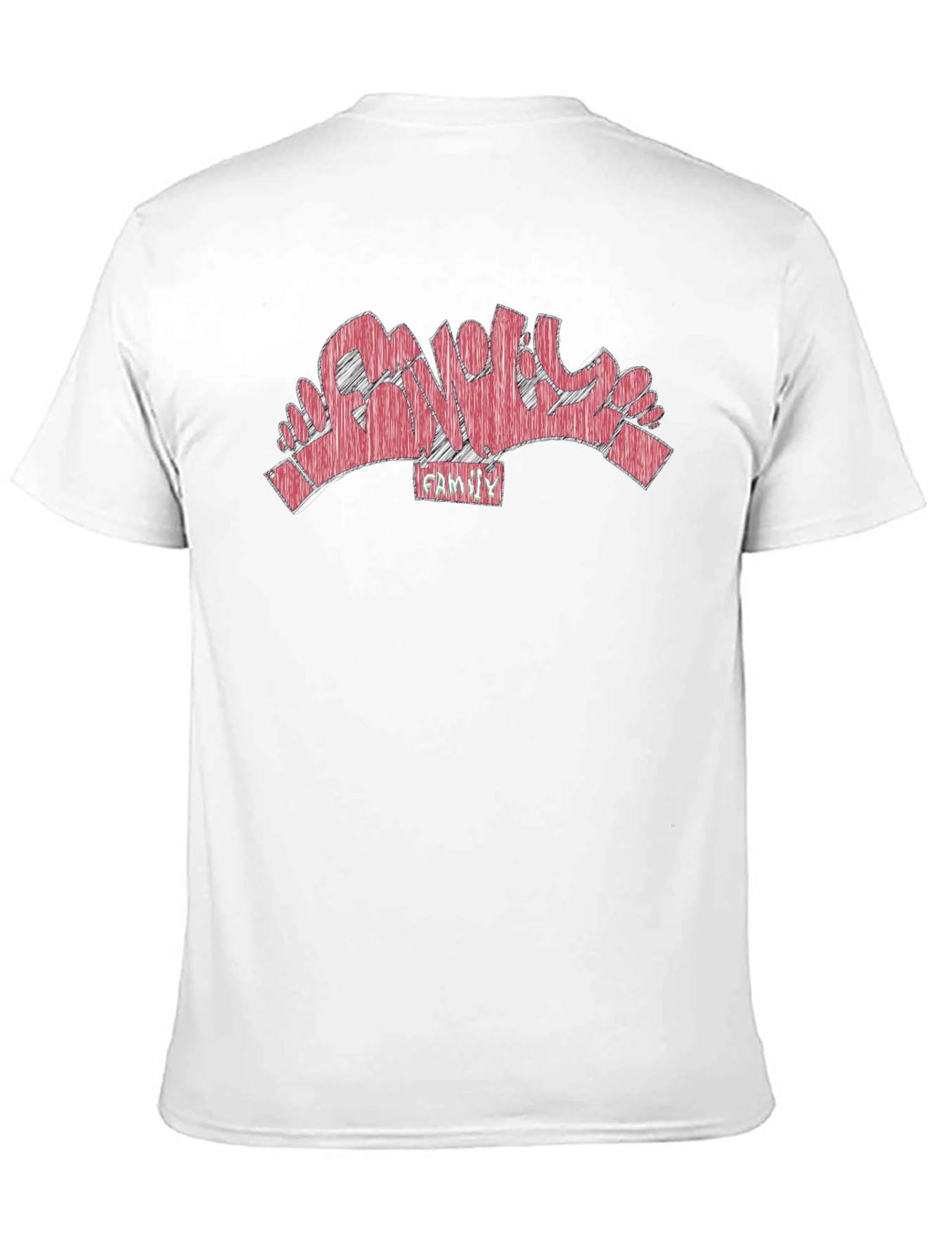 Family Graffiti Style Black T-Shirt