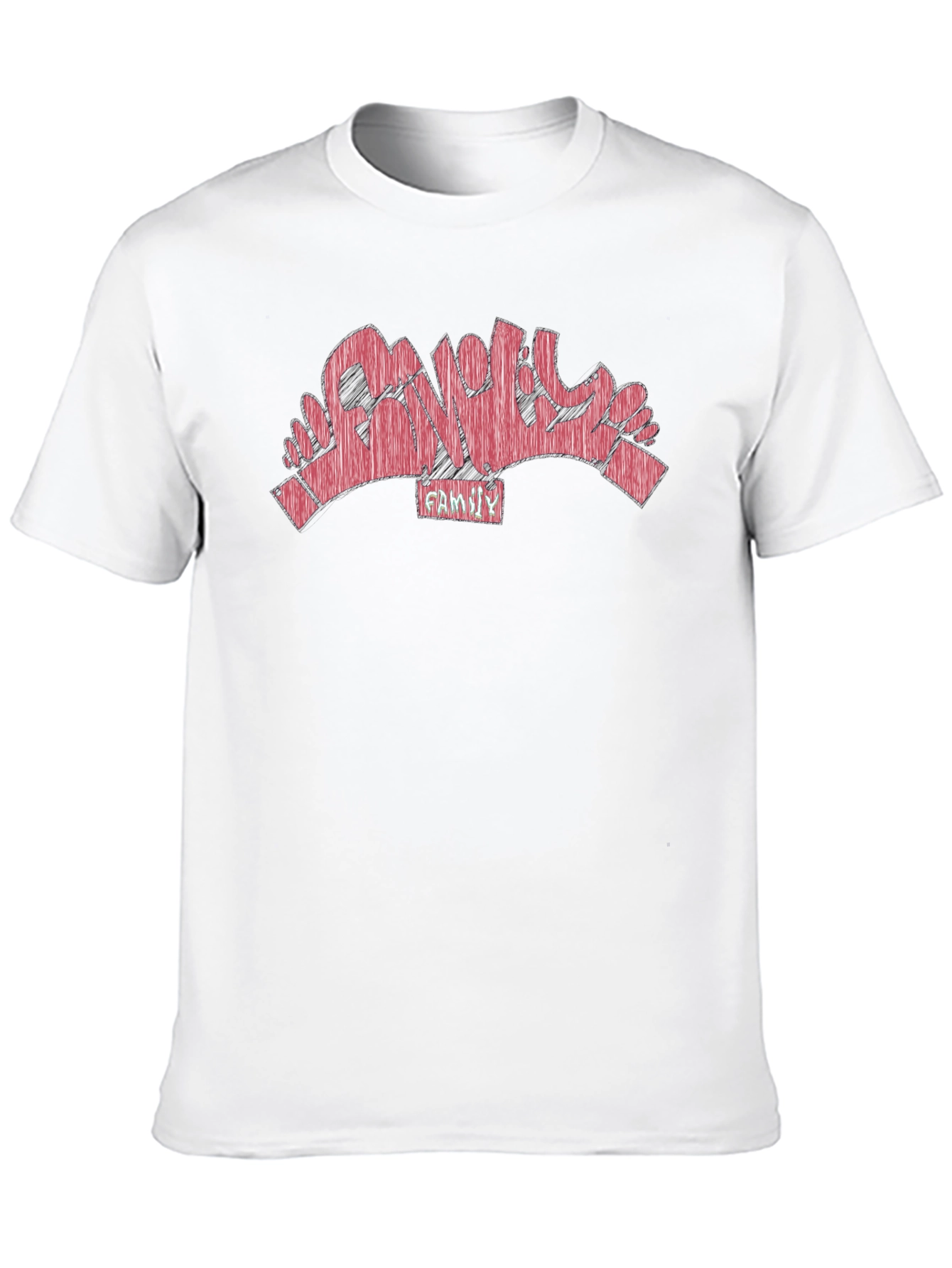 Family Graffiti Style Black T-Shirt