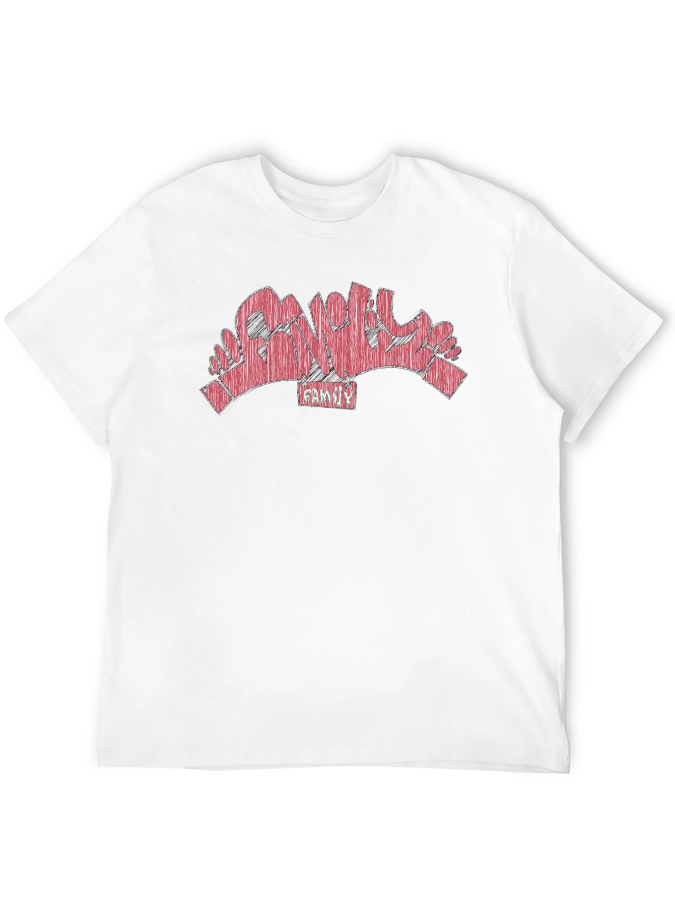 Family Graffiti Style Black T-Shirt