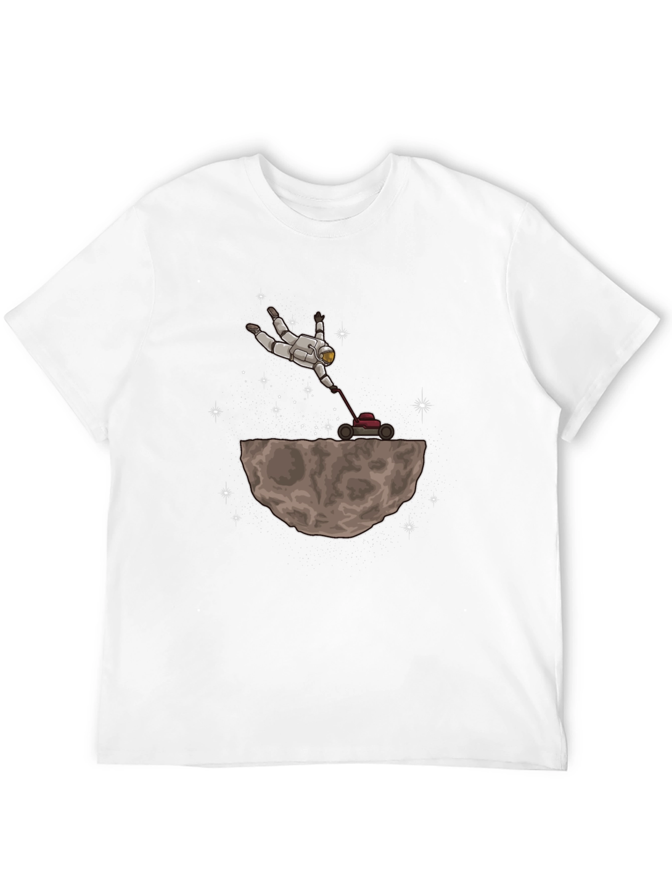 Astronaut Moon Lawn Care Graphic T-Shirt