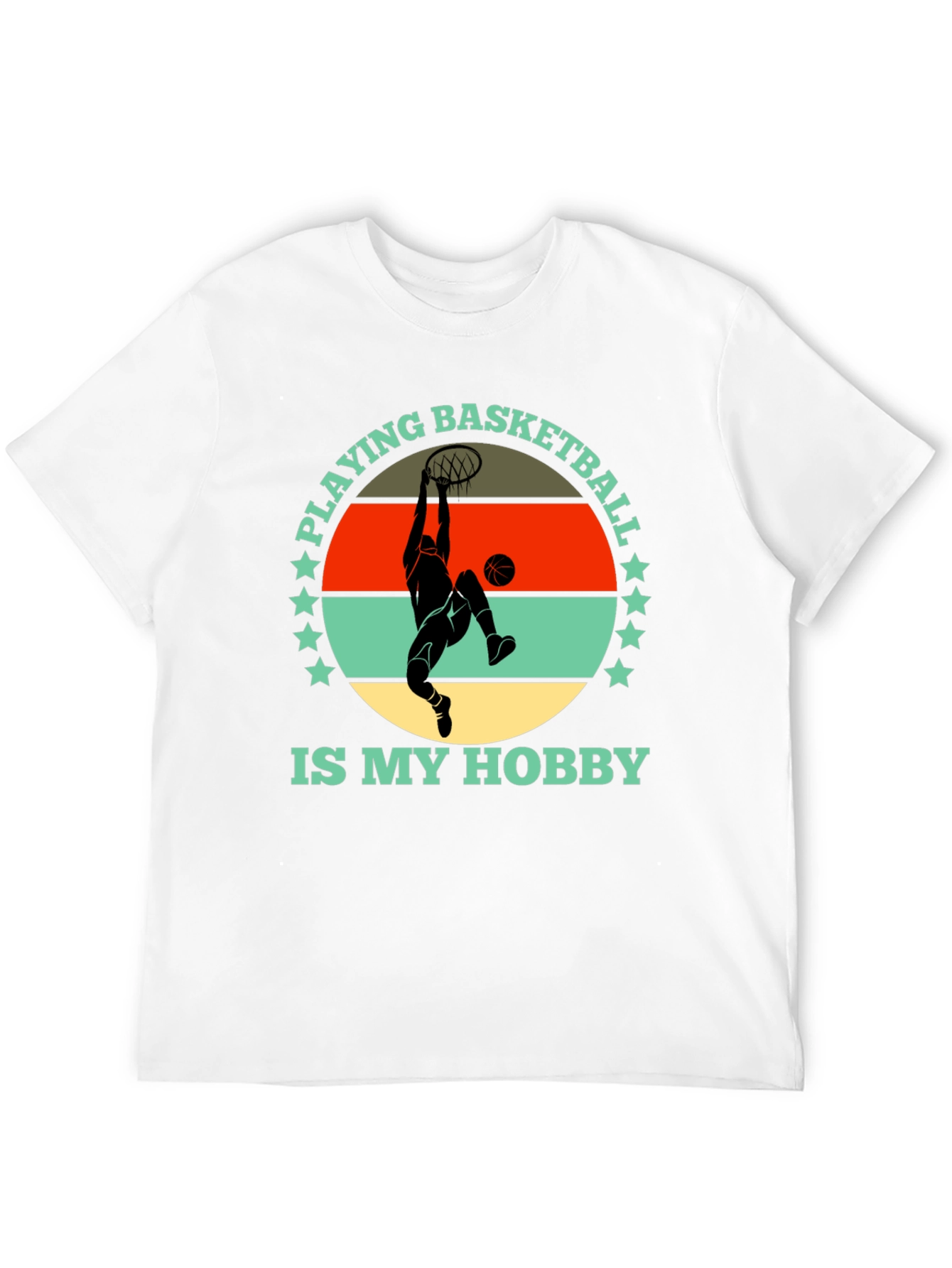 Basketball Hobby Graphic Tee - Stylish Cotton T-Shirt