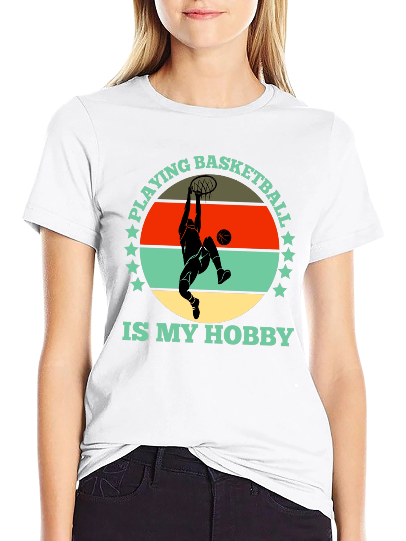 Basketball Hobby Graphic Tee - Stylish Cotton T-Shirt