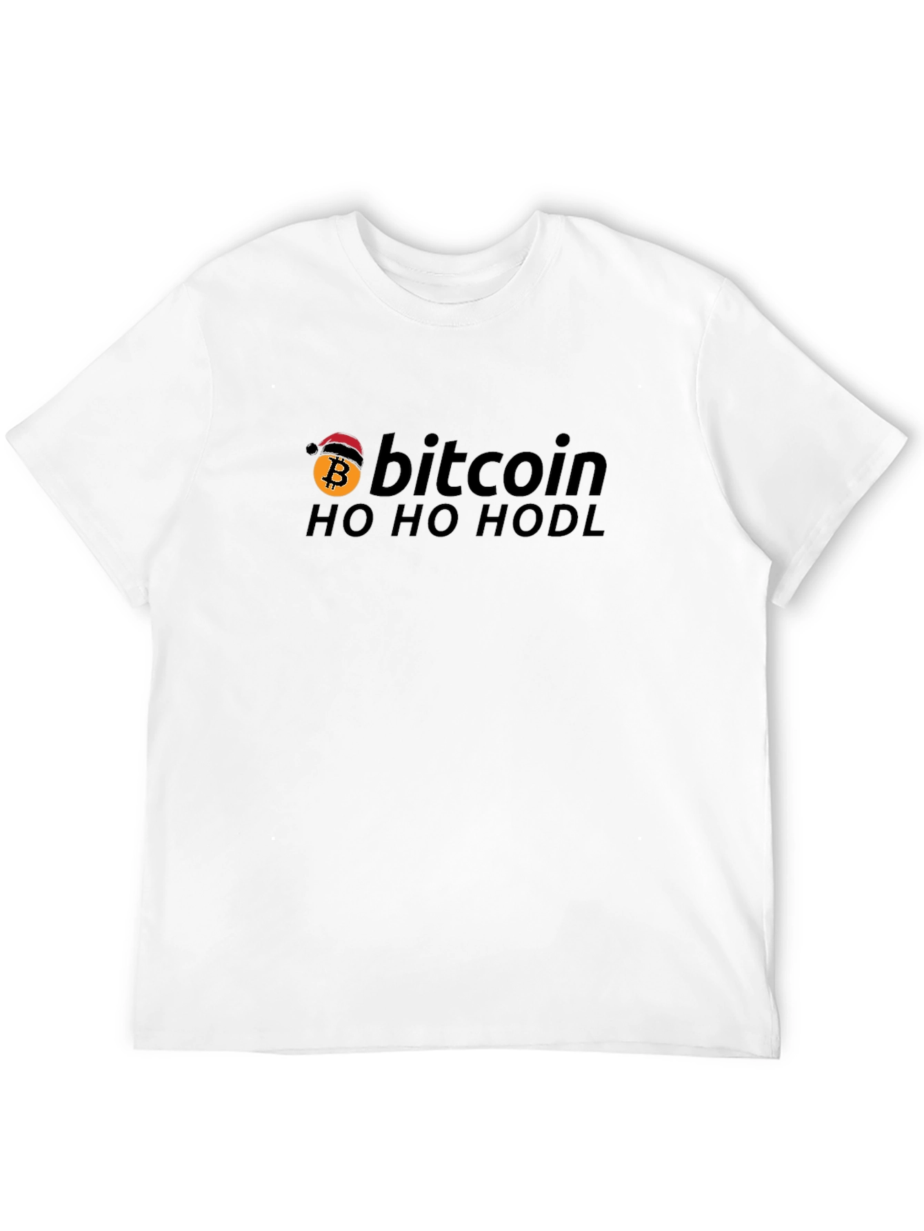 Bitcoin Santa Hat Holiday HODL T-Shirt