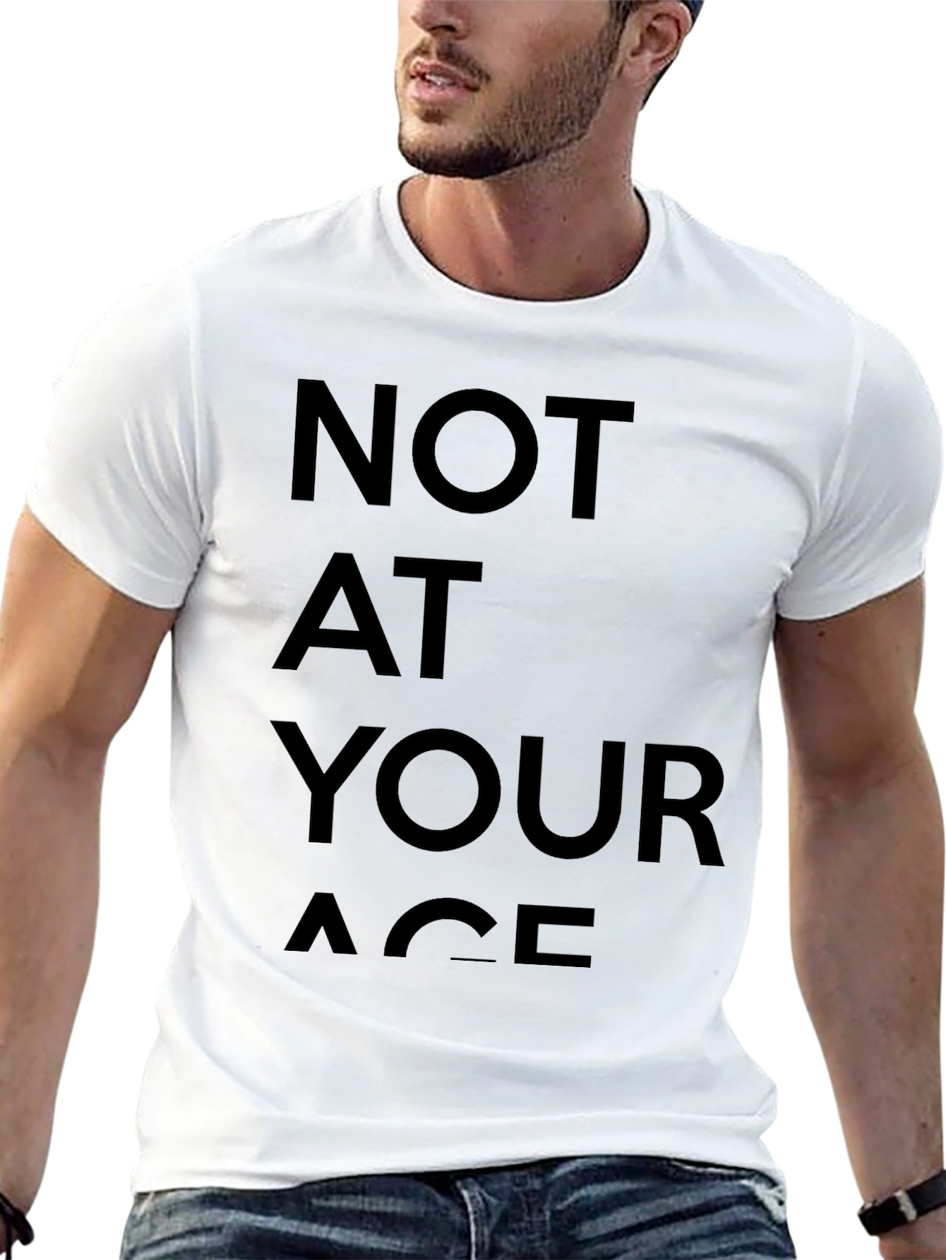 Not At Your Age Black Graphic T-Shirt