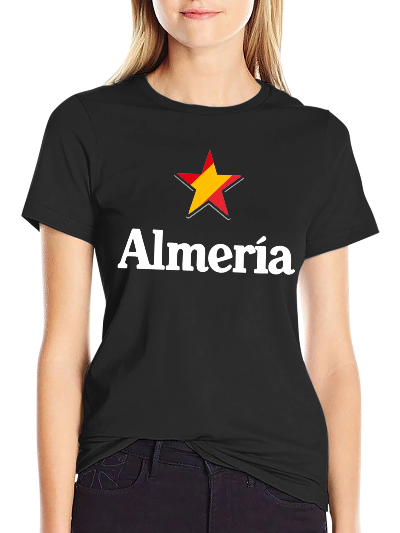 Almería Star T-Shirt - Casual Black Tee