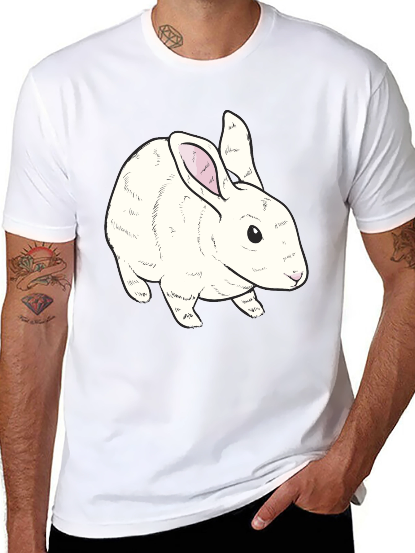 Rabbit Graphic T-Shirt - Cute Animal Tee
