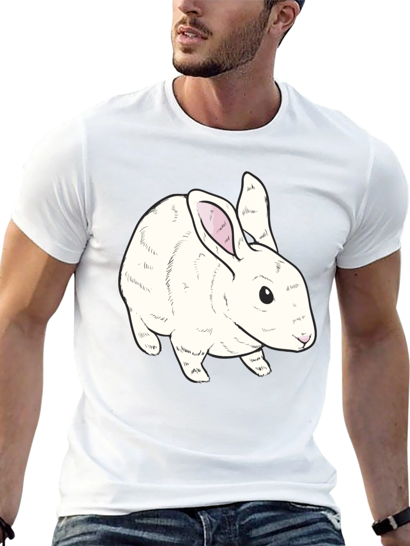 Rabbit Graphic T-Shirt - Cute Animal Tee