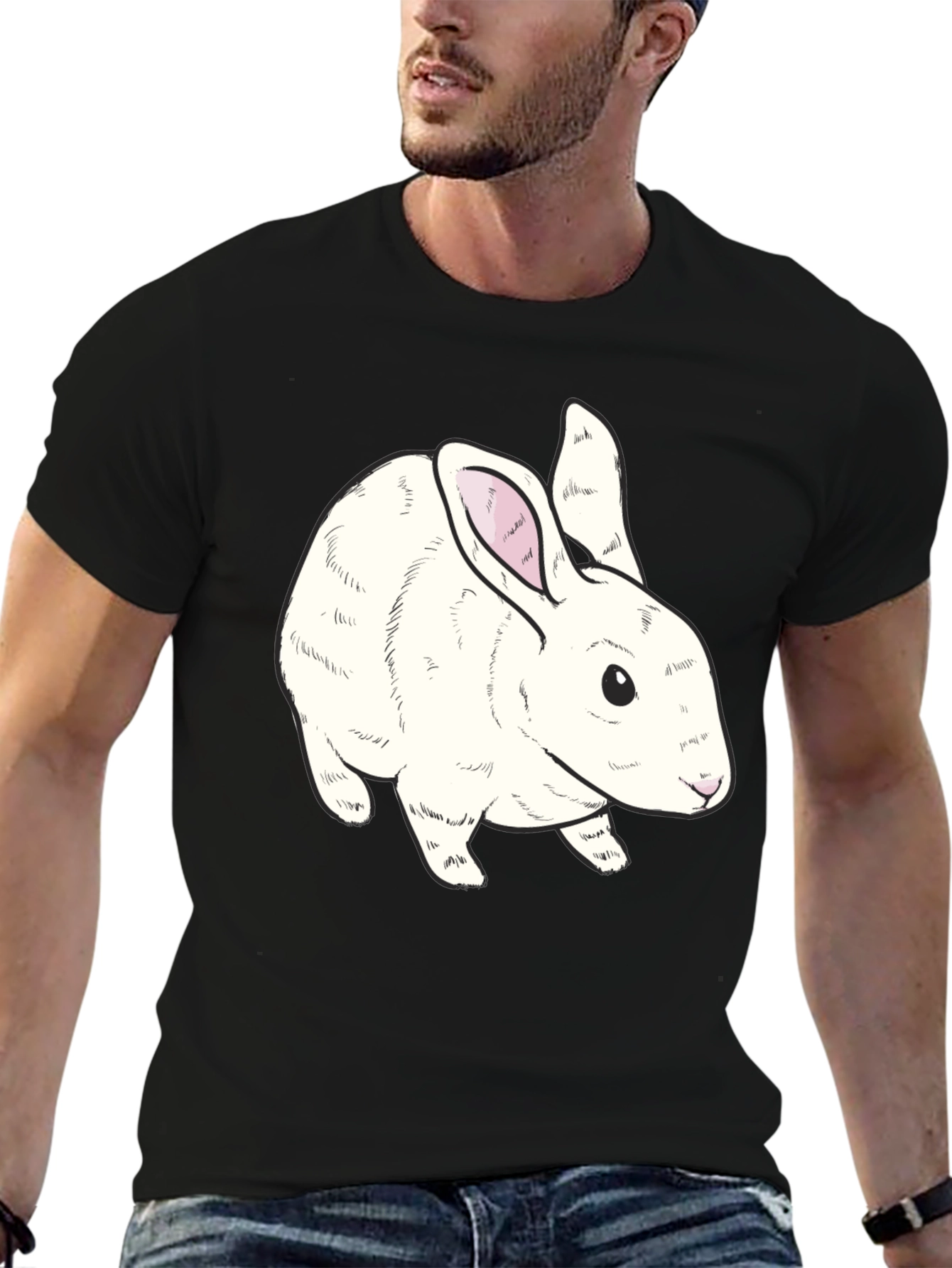 Rabbit Graphic T-Shirt - Cute Animal Tee