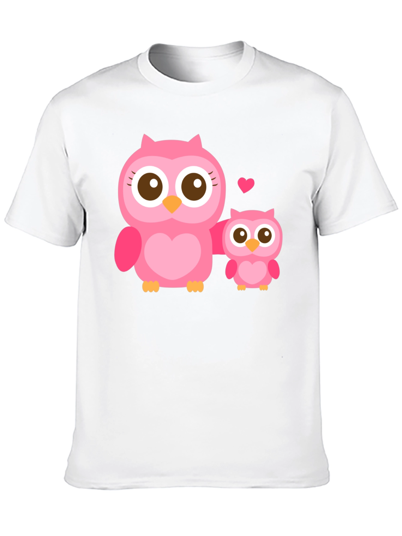 Owl Family Graphic T-Shirt - Black