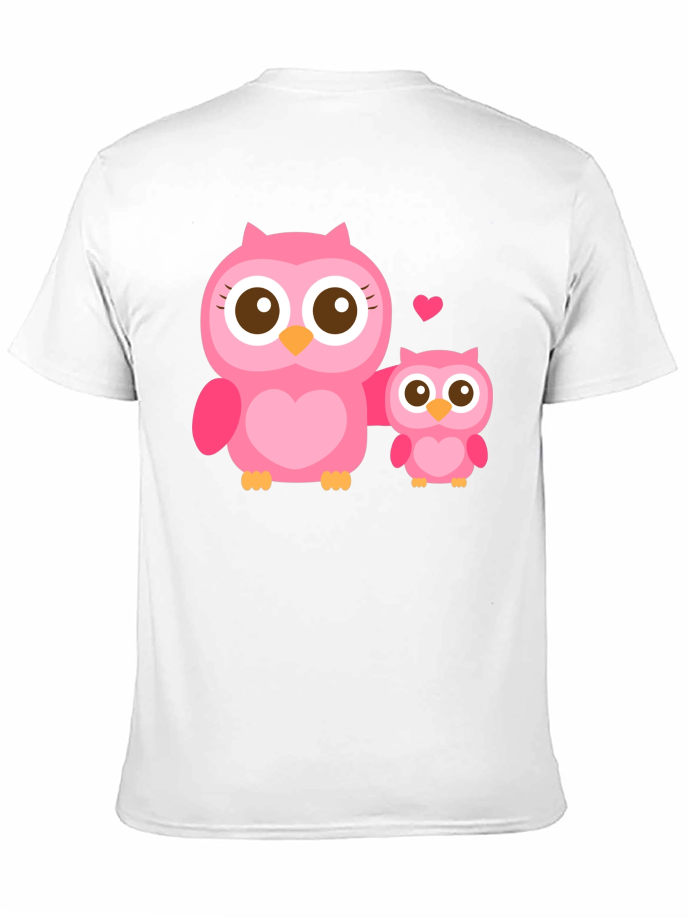 Owl Family Graphic T-Shirt - Black