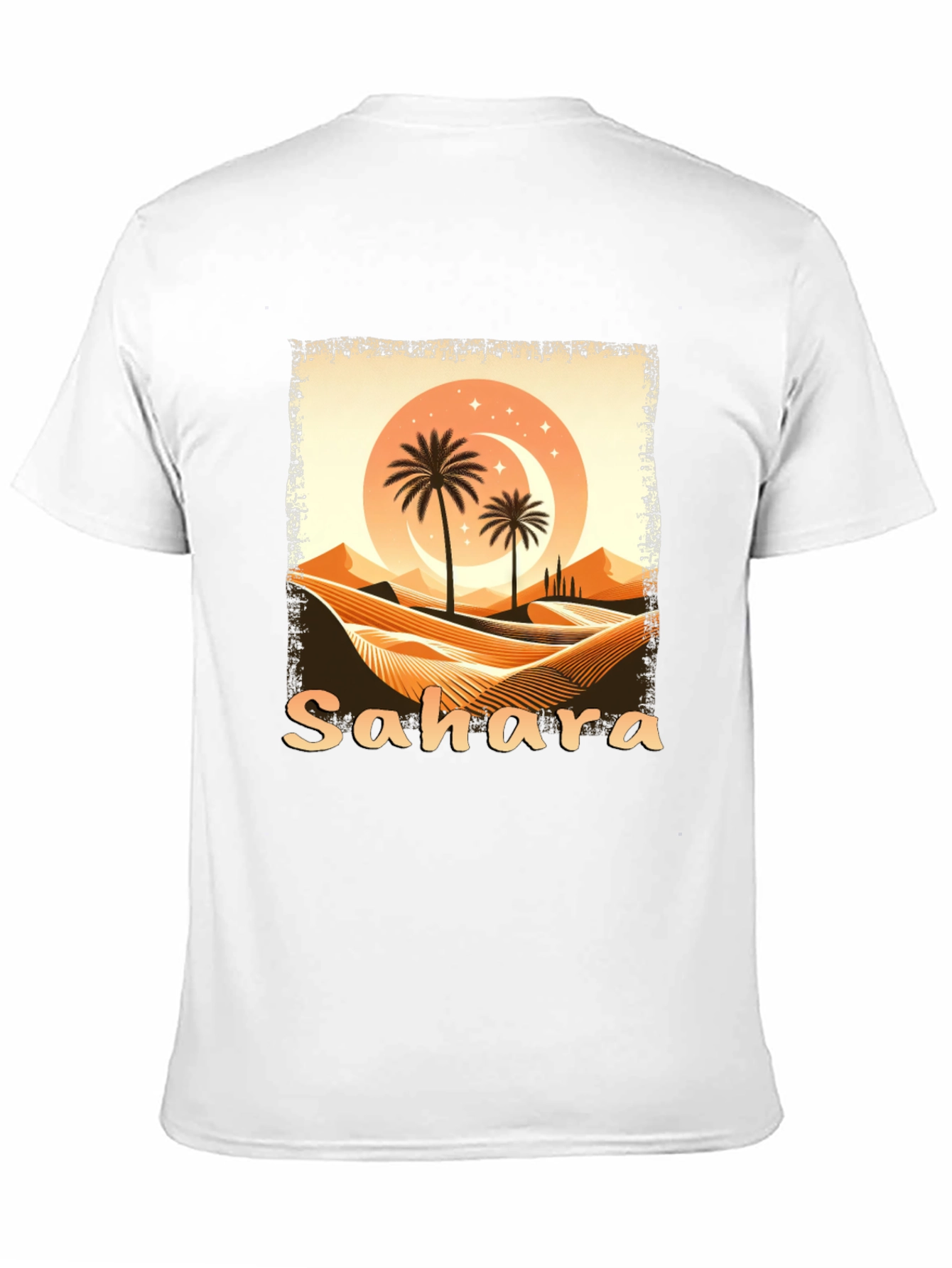 Sahara Desert Graphic Tee - Unisex Black T-Shirt