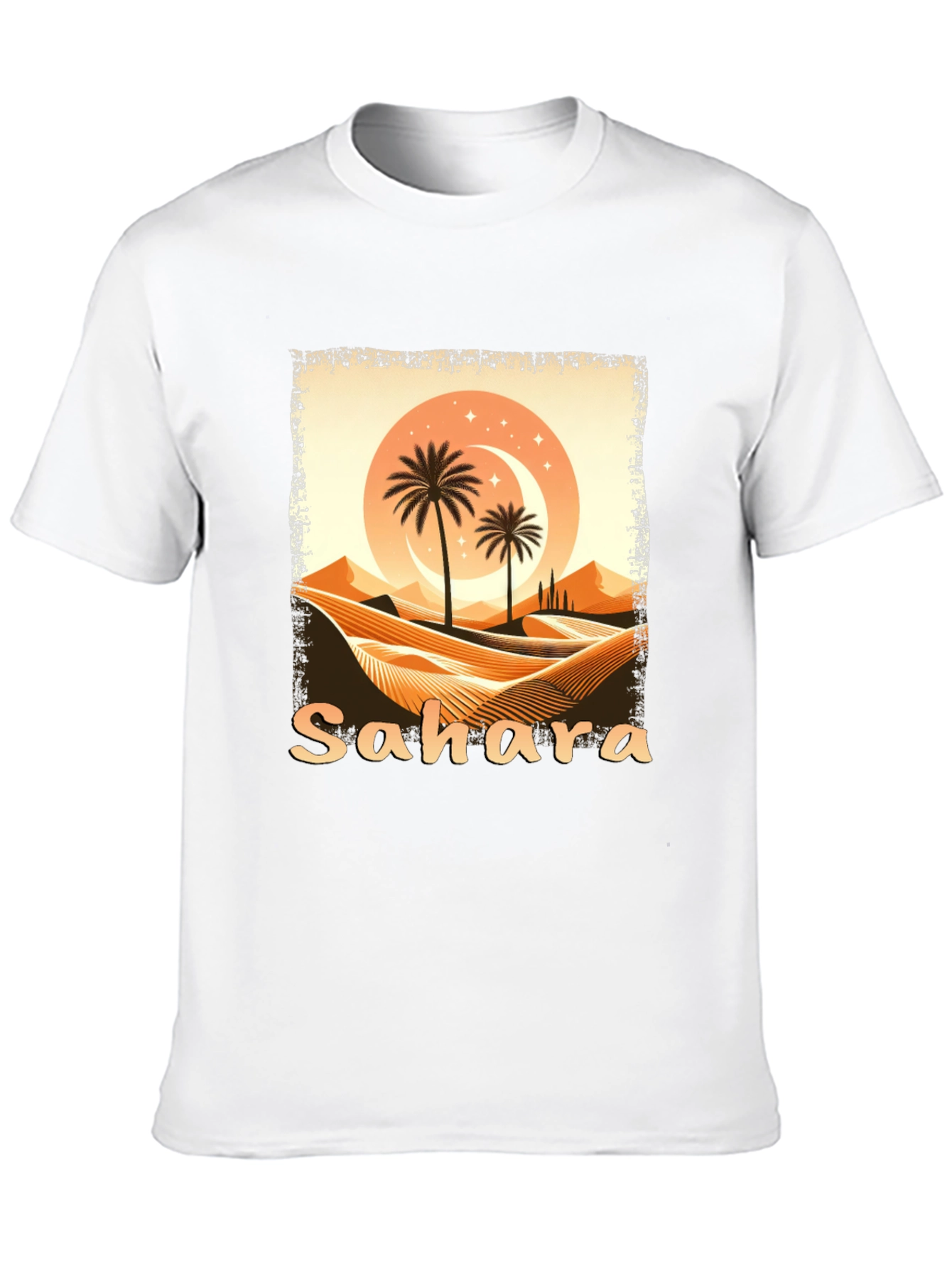 Sahara Desert Graphic Tee - Unisex Black T-Shirt