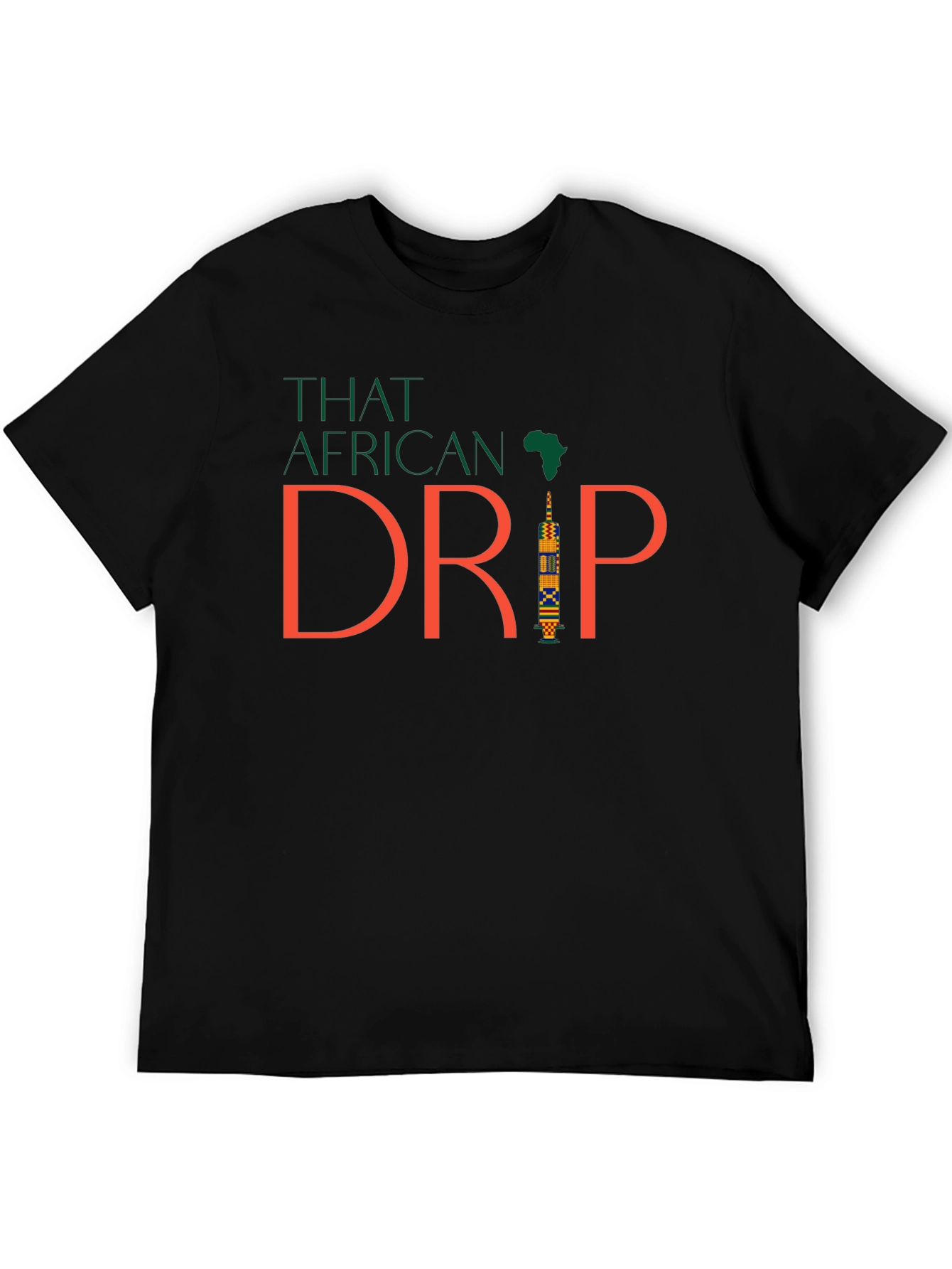 That African Drip Black Tee
