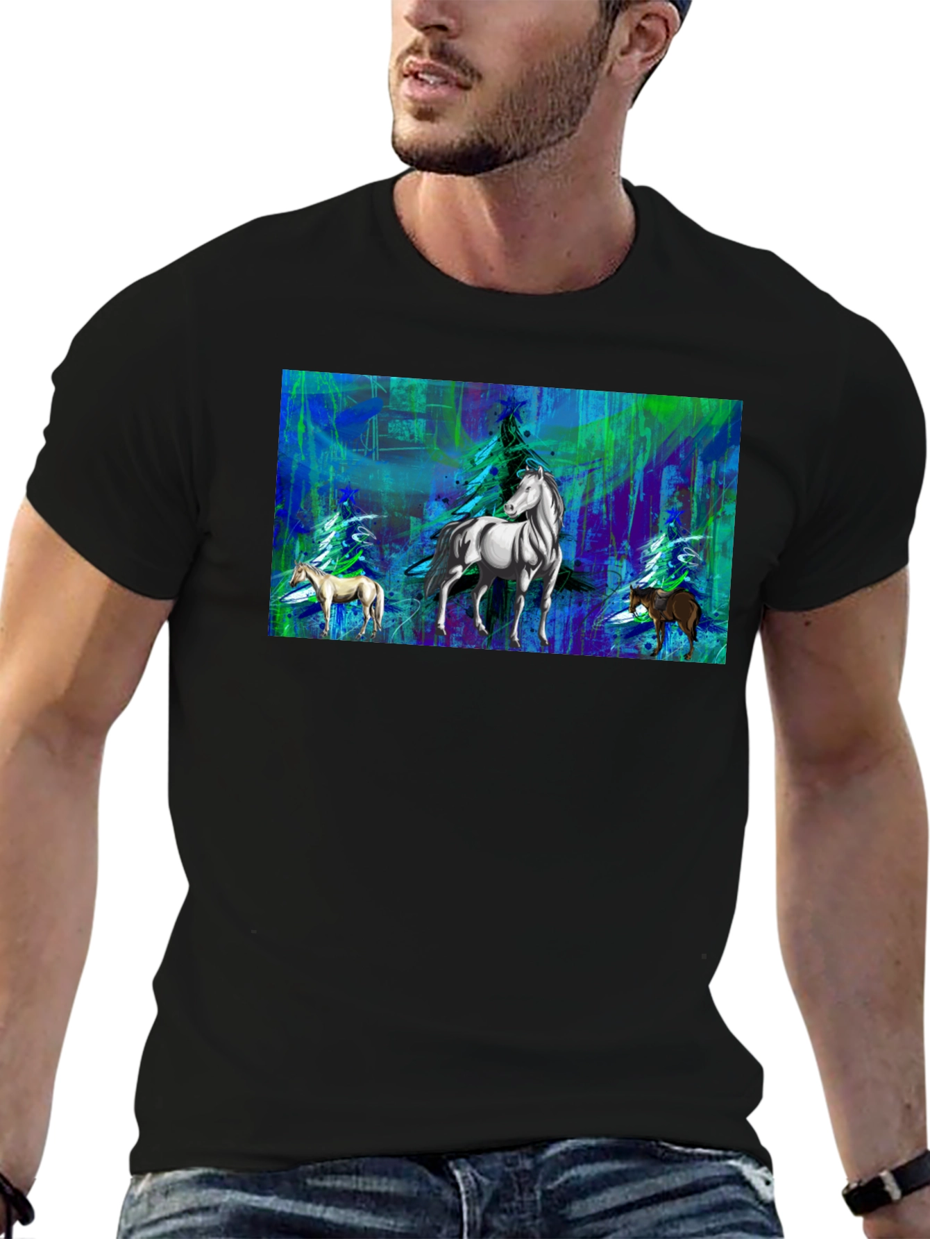 Horse Scene Graphic Tee
