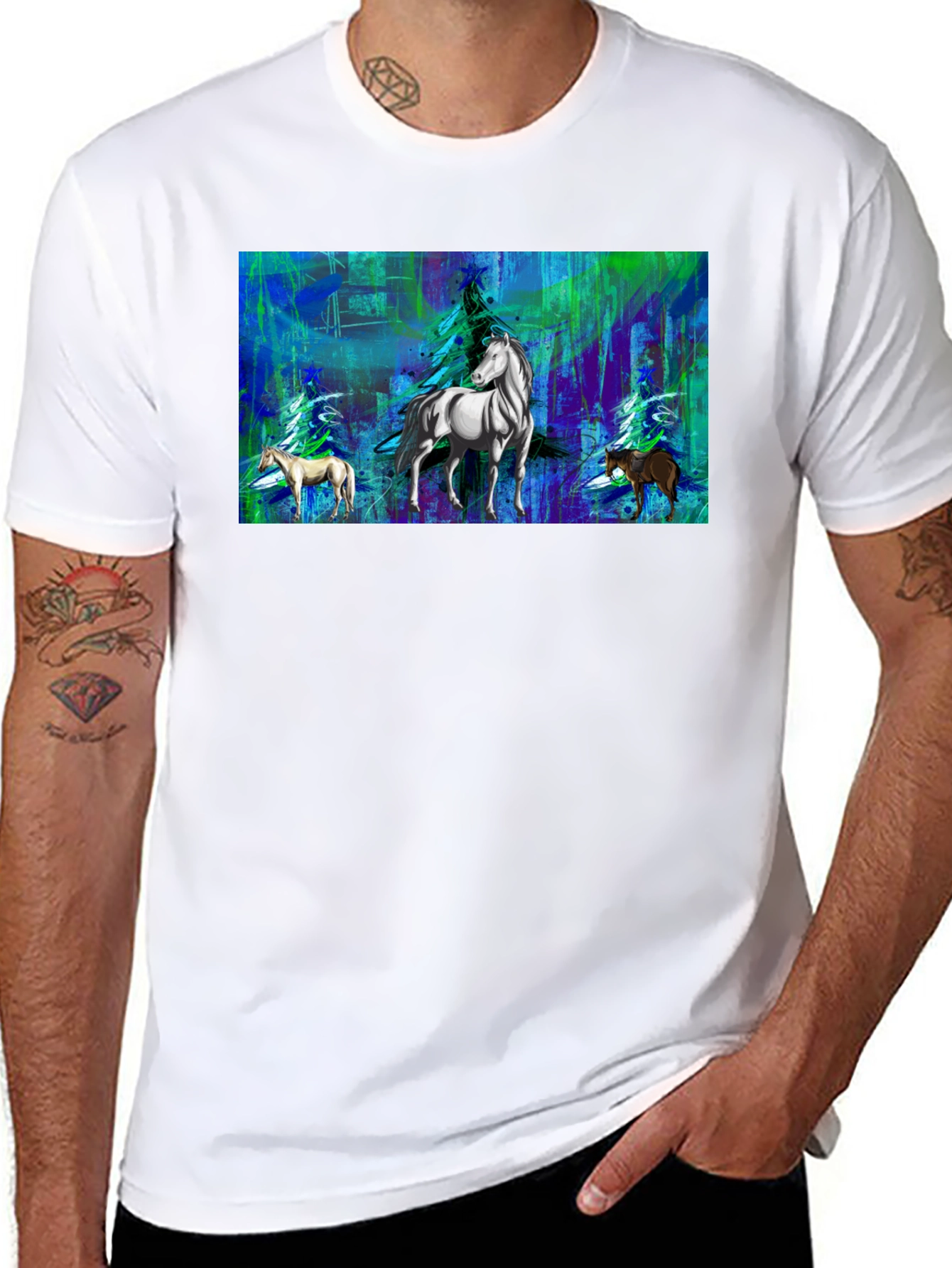 Horse Scene Graphic Tee
