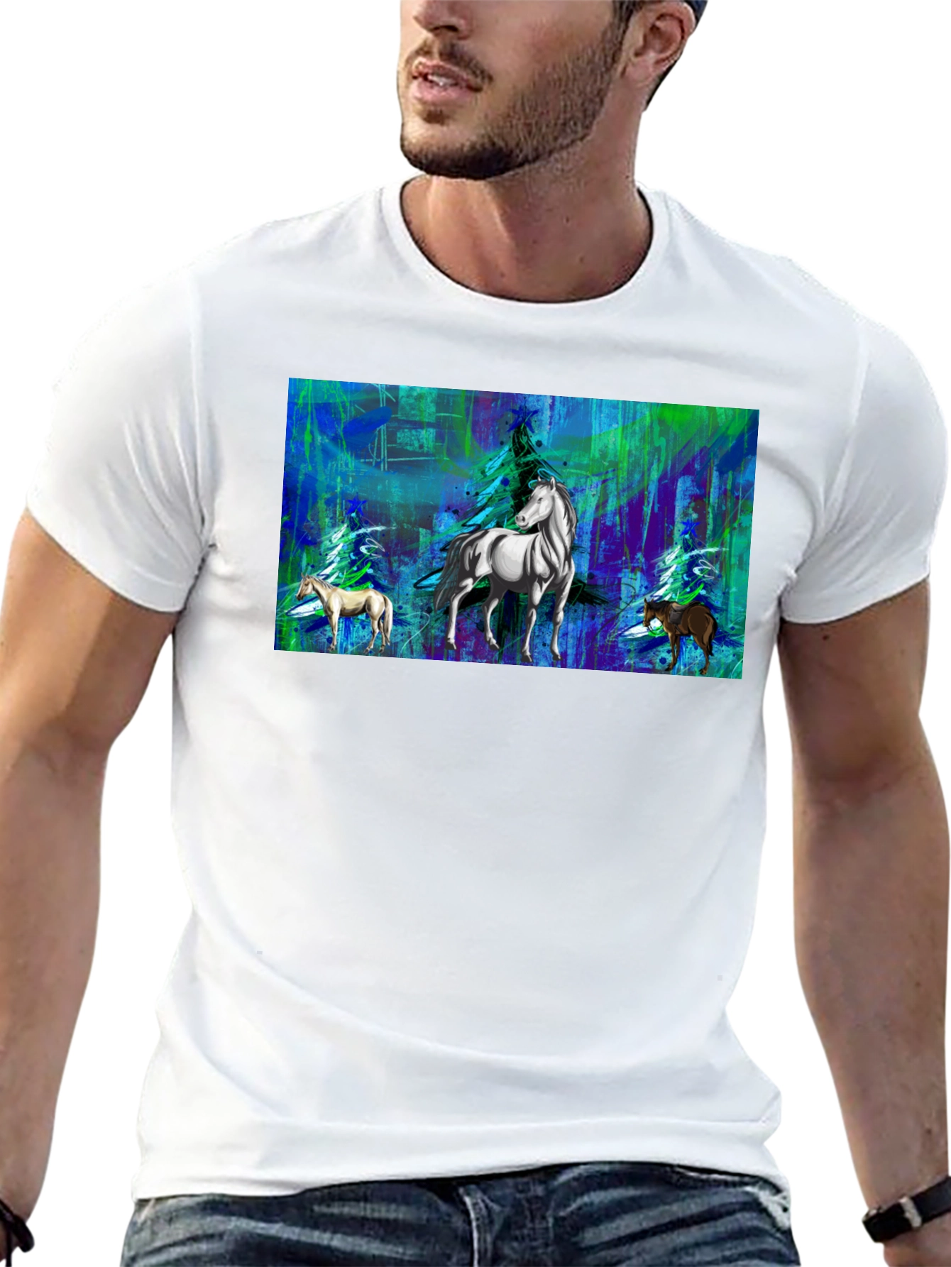 Horse Scene Graphic Tee