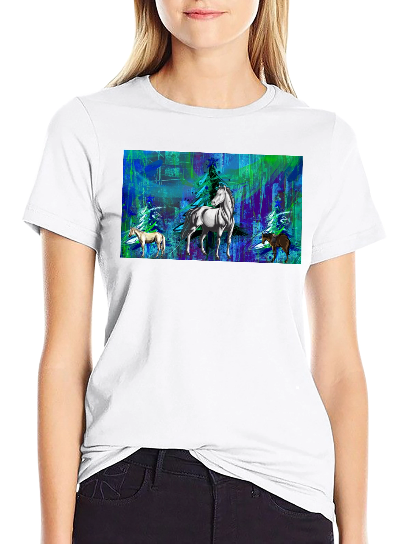 Horse Scene Graphic Tee