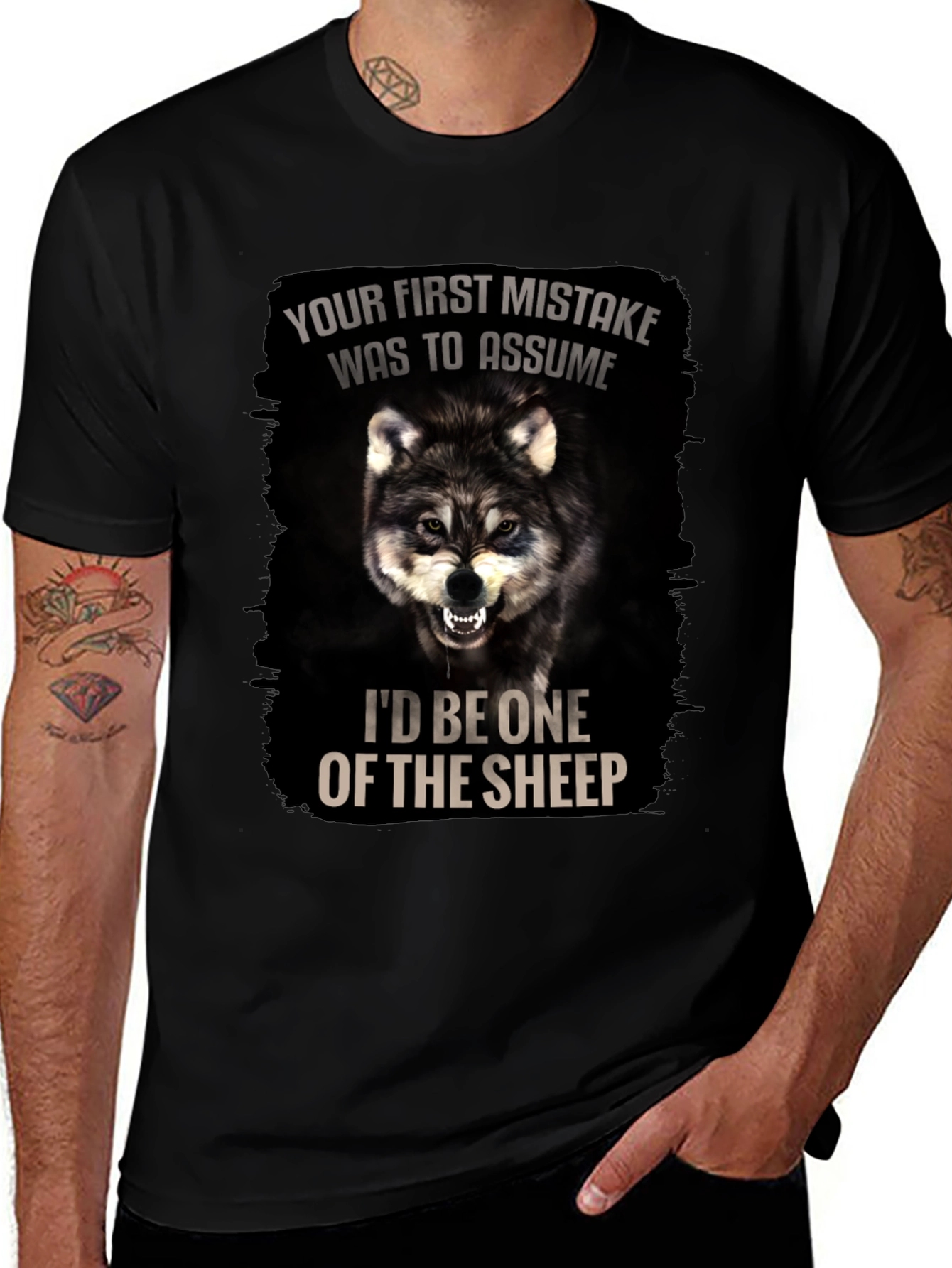 Wolf Graphic T-Shirt: Your First Mistake Was To Assume