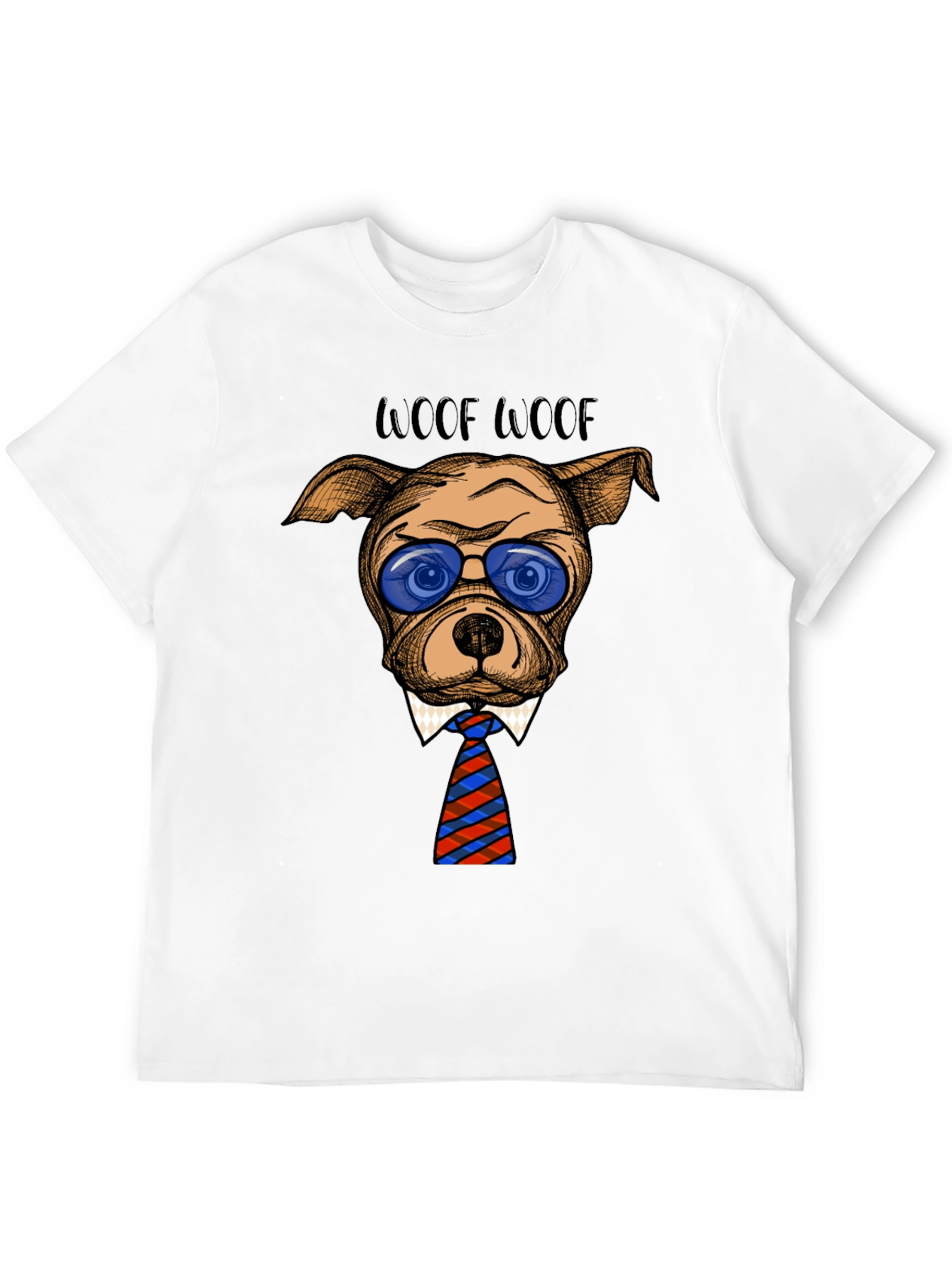 Woof Woof Dog Tee - Trendy Canine T-Shirt