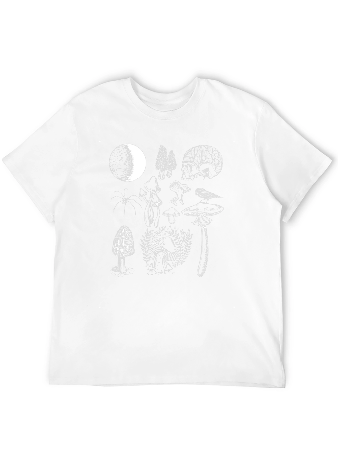 Mystical Moon & Mushroom Graphic Tee
