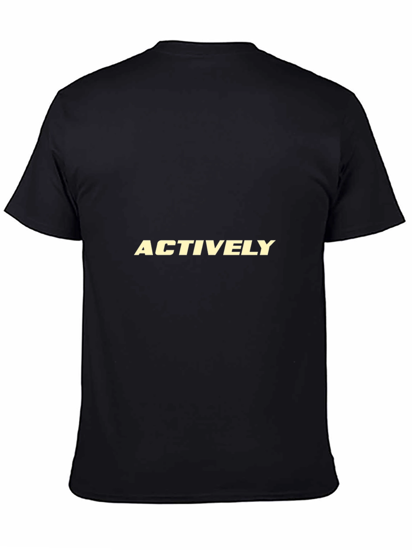 Actively Graphic Tee - Classic Black Cotton T-Shirt