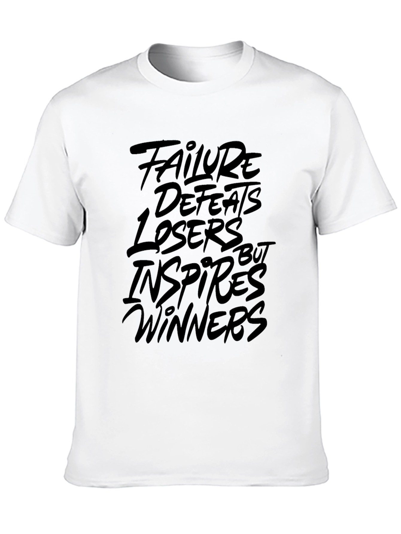 Failure Inspires T-Shirt - Motivational Black Tee