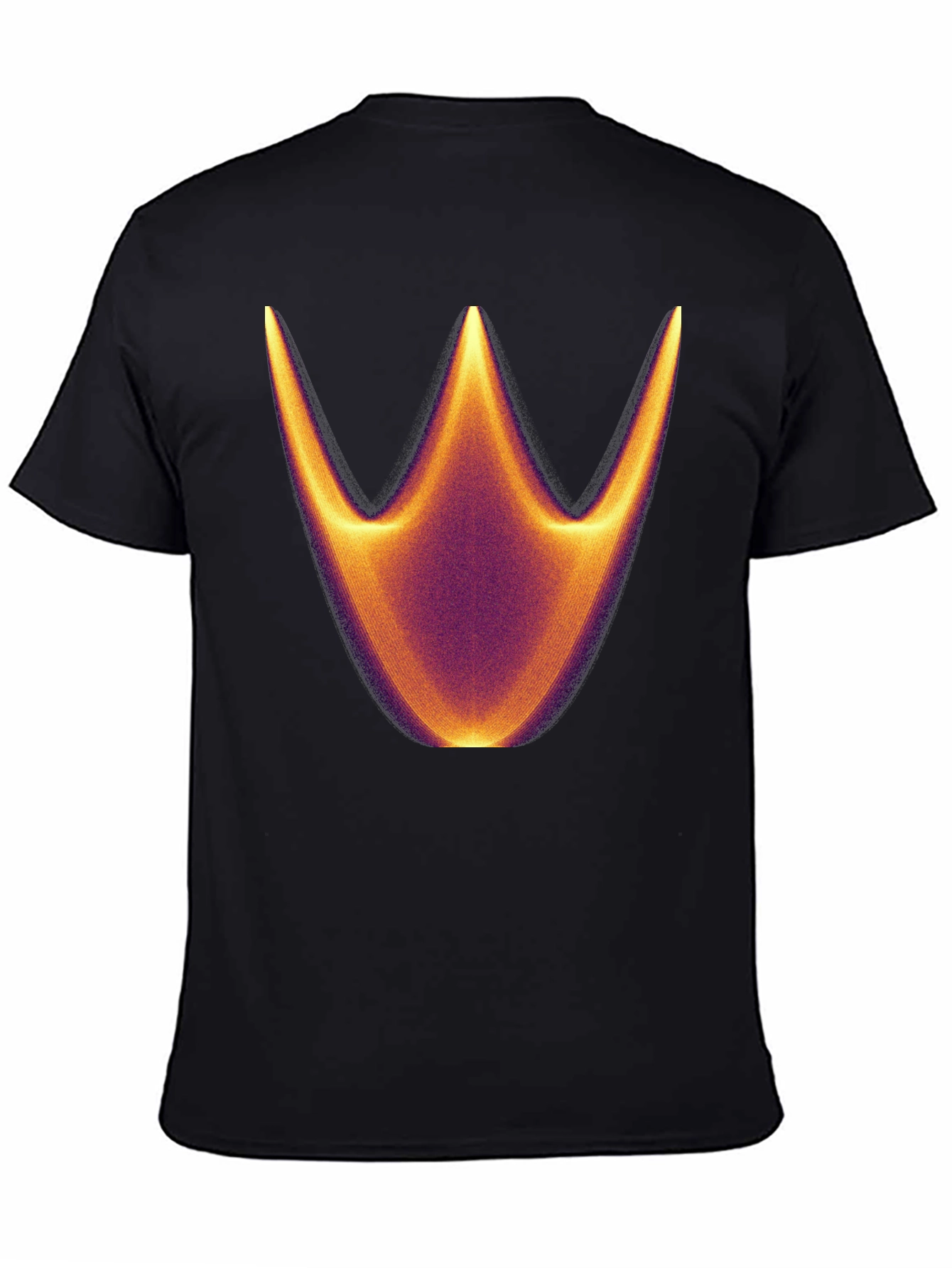 Abstract Crown Graphic Black T-Shirt